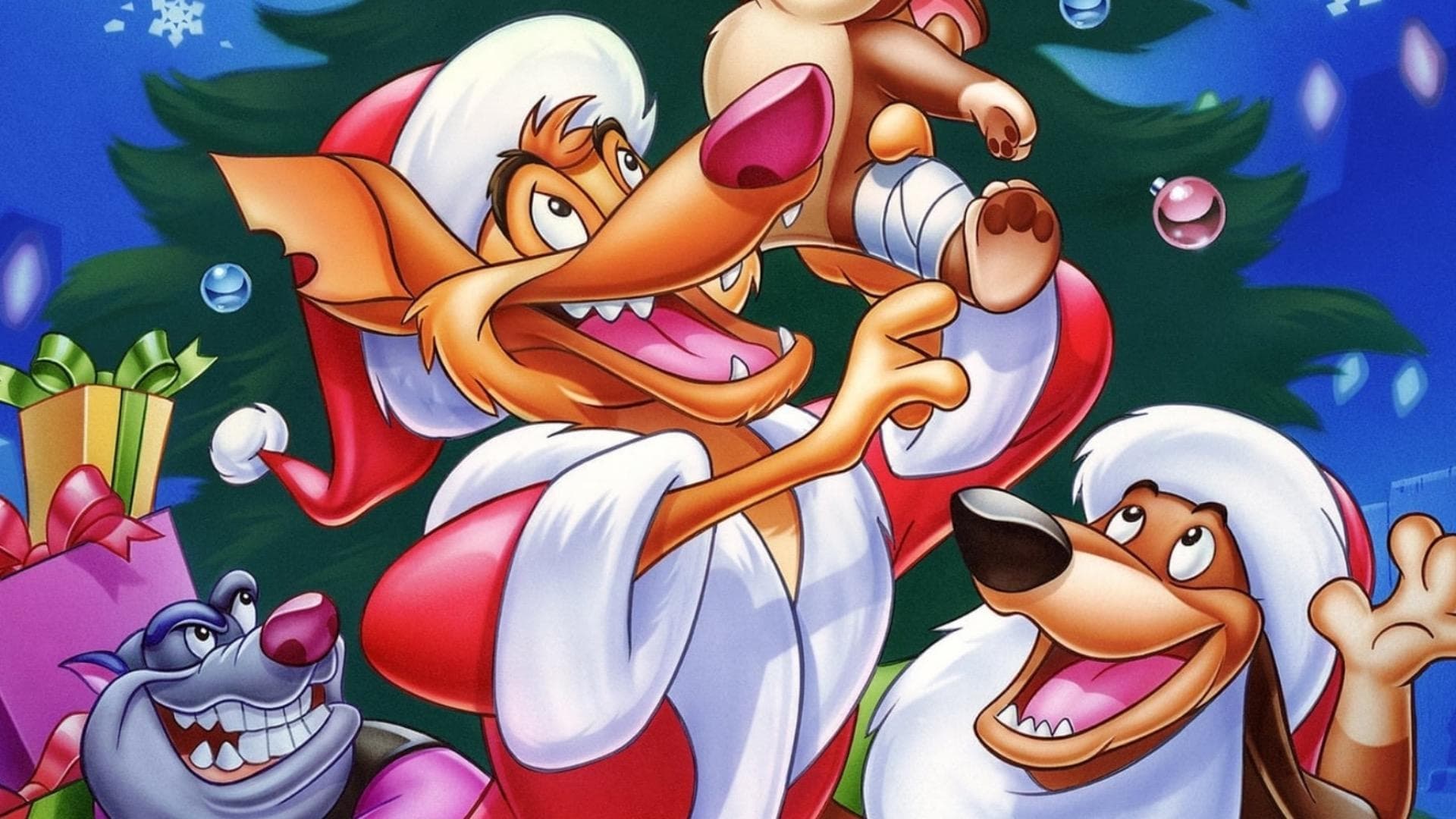 Backdrop of An All Dogs Christmas Carol