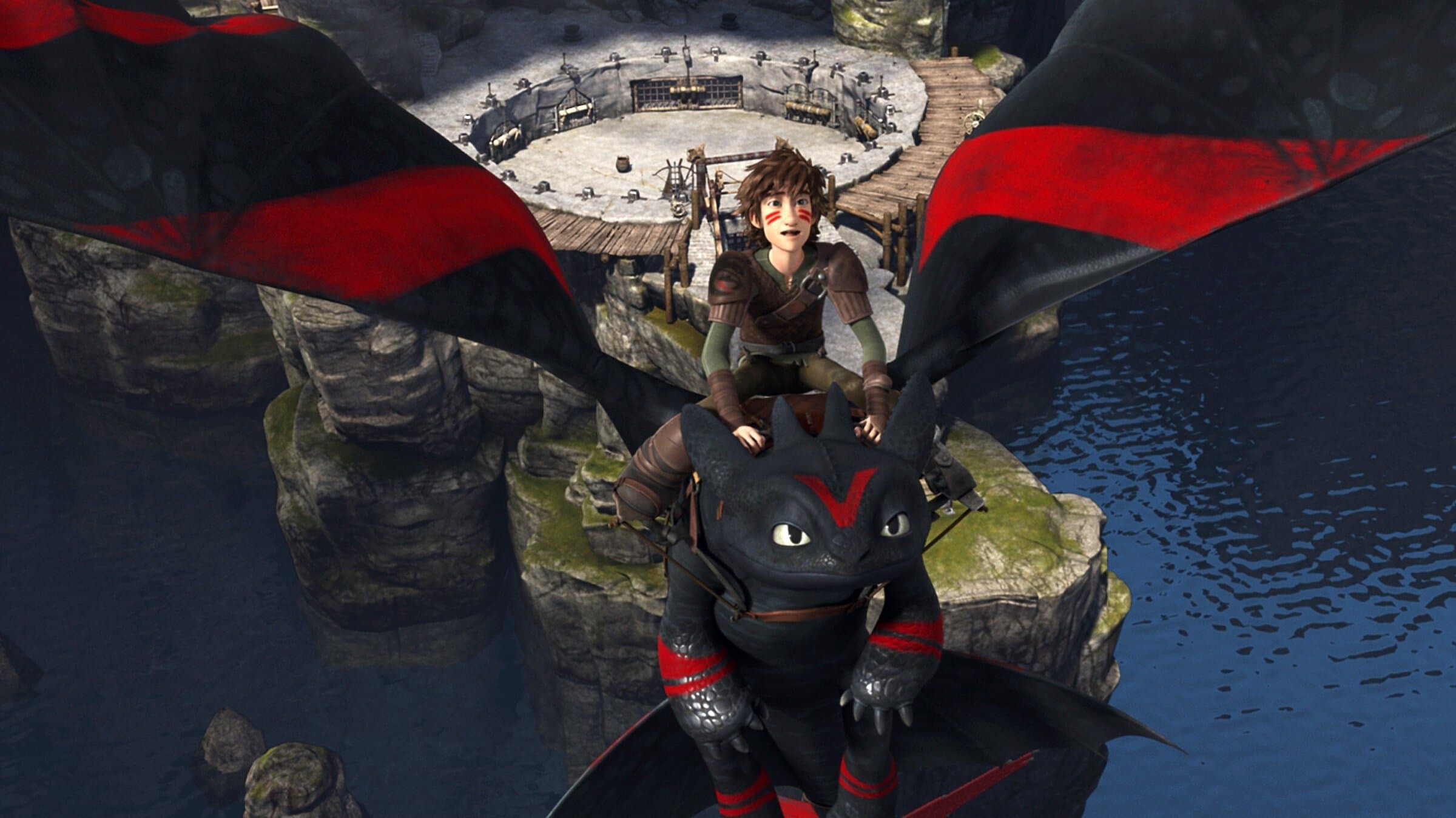 Backdrop of Dragons: Dawn of the Dragon Racers