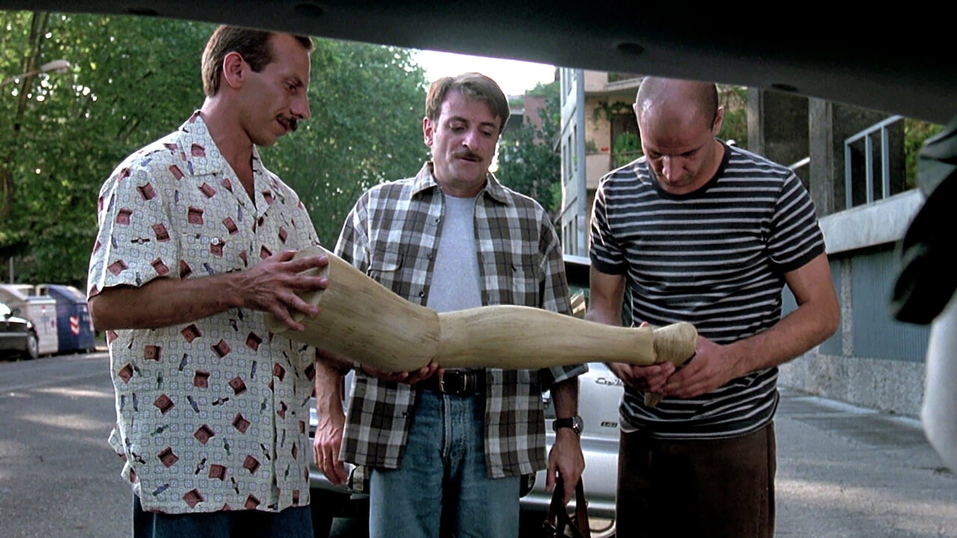 Backdrop of Three Men and a Leg