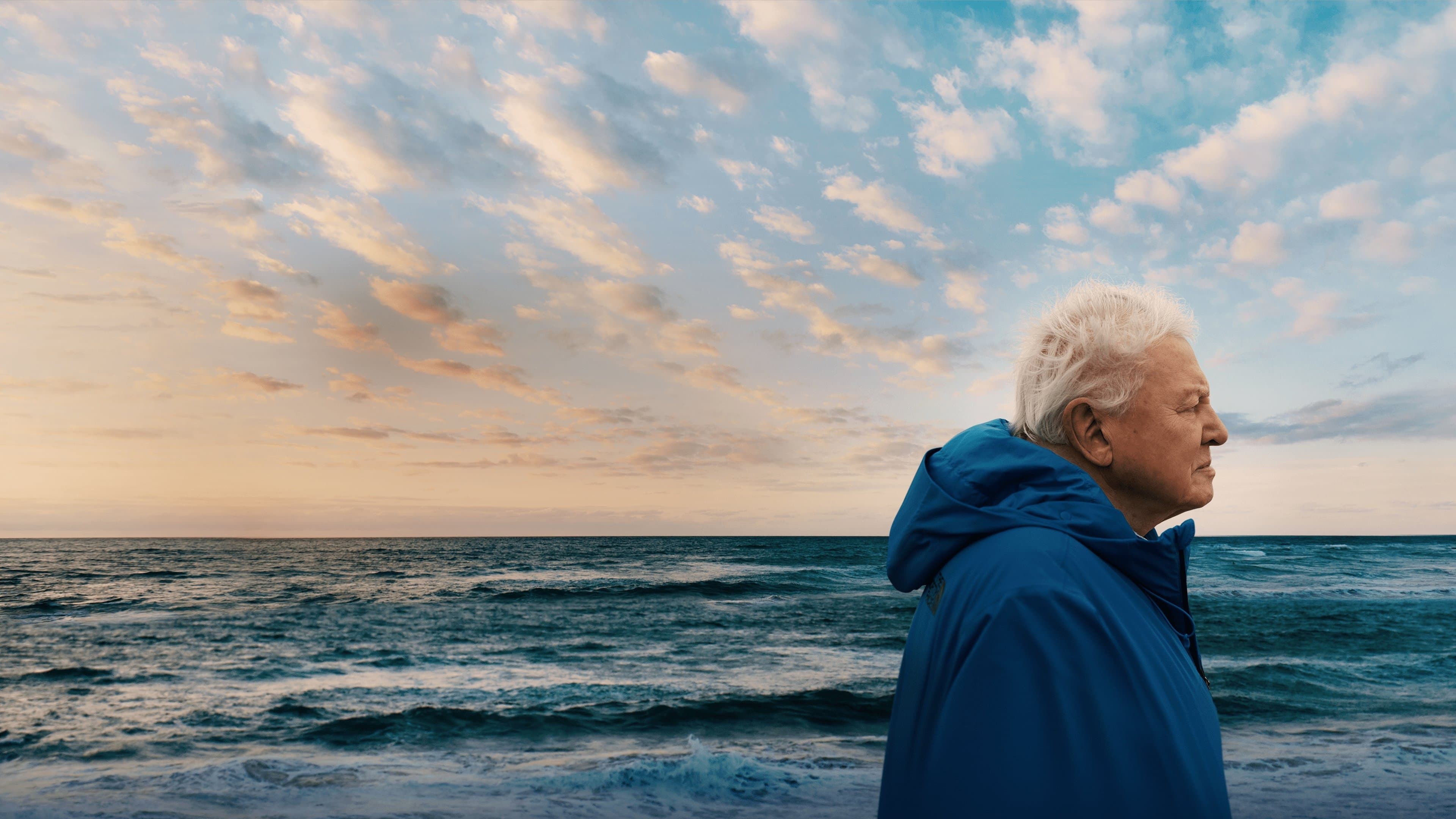 Backdrop of Ocean with David Attenborough