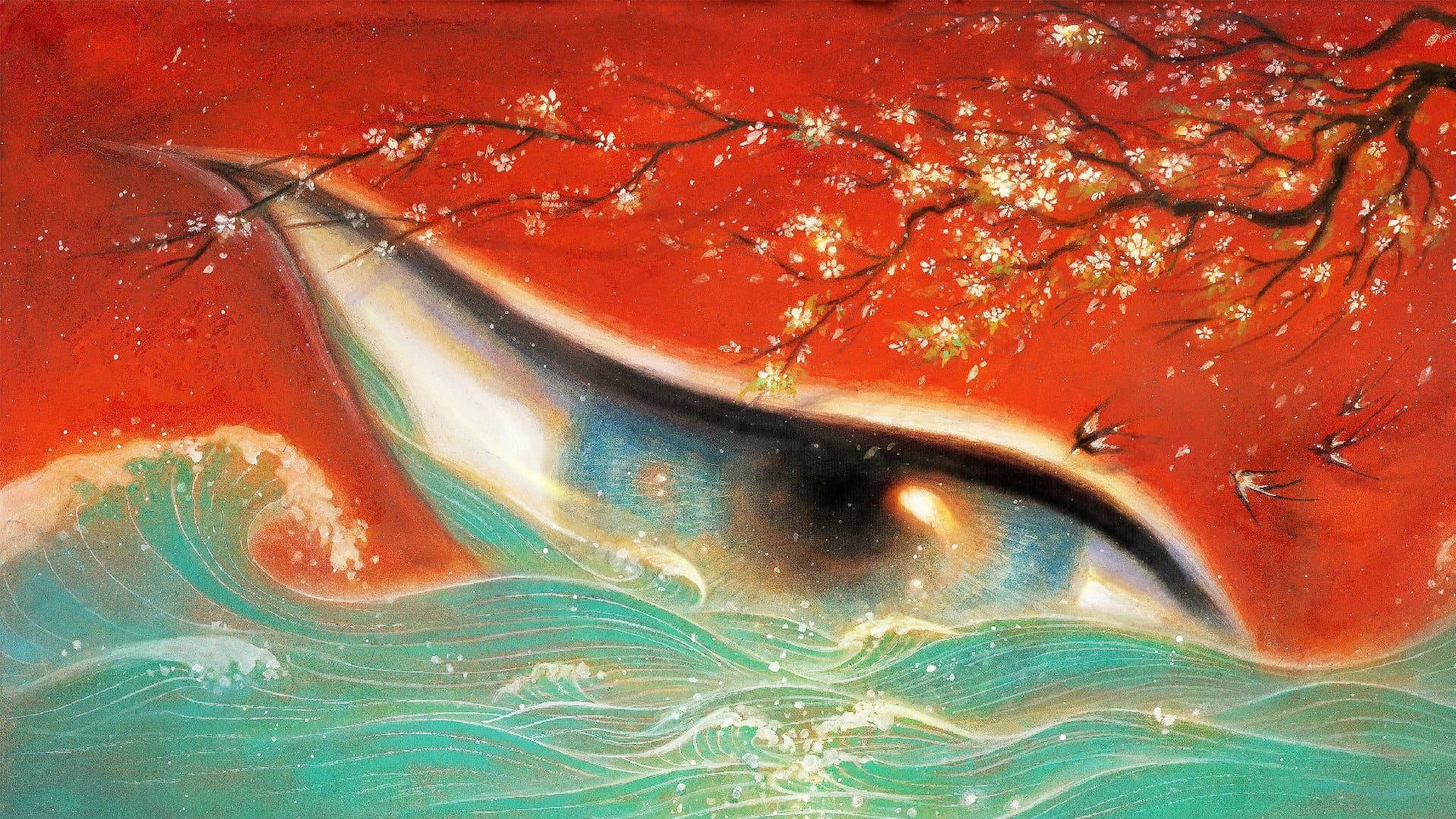 Backdrop of Big Fish & Begonia