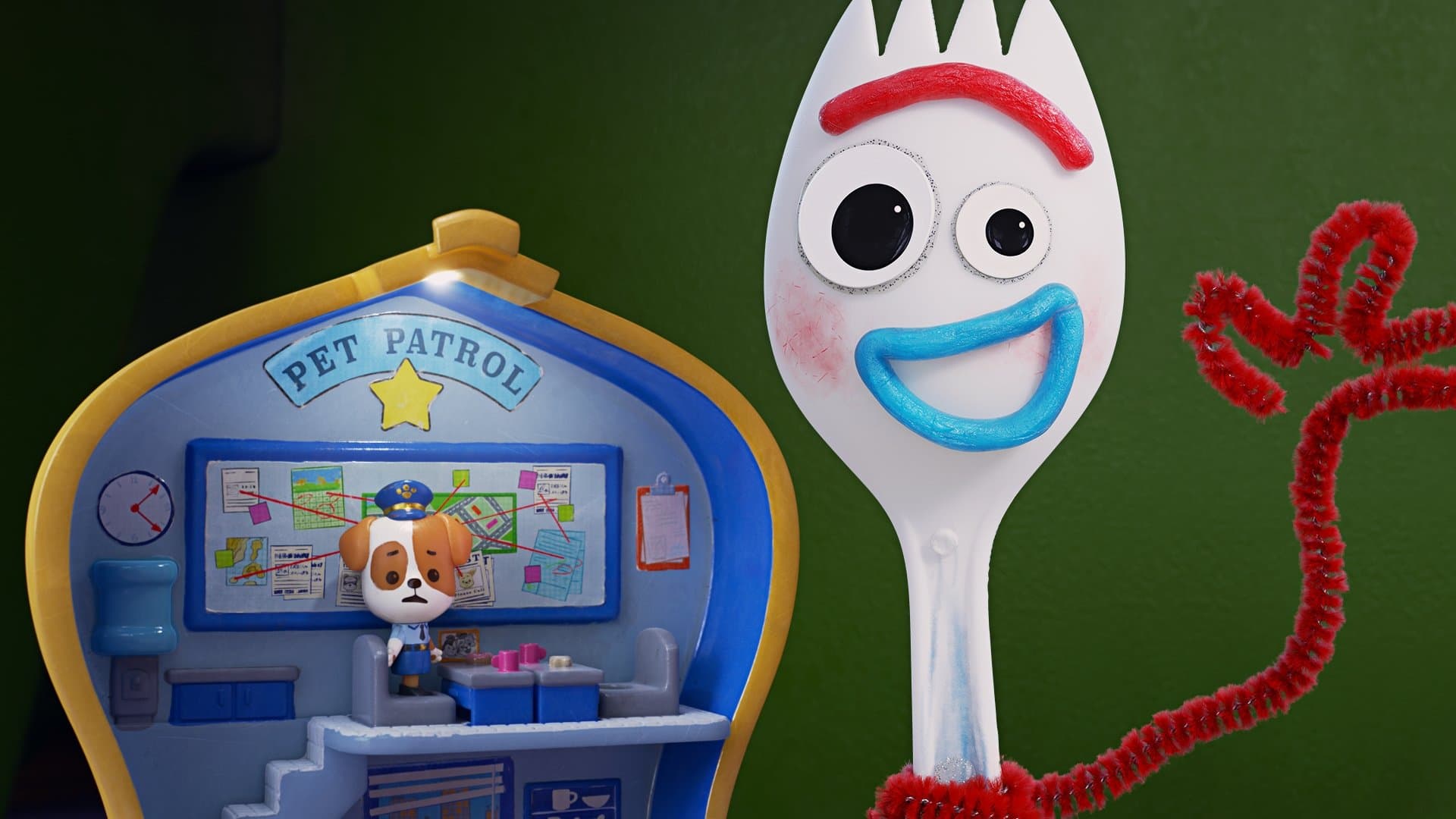 Backdrop of Forky Asks a Question: What Is a Pet?