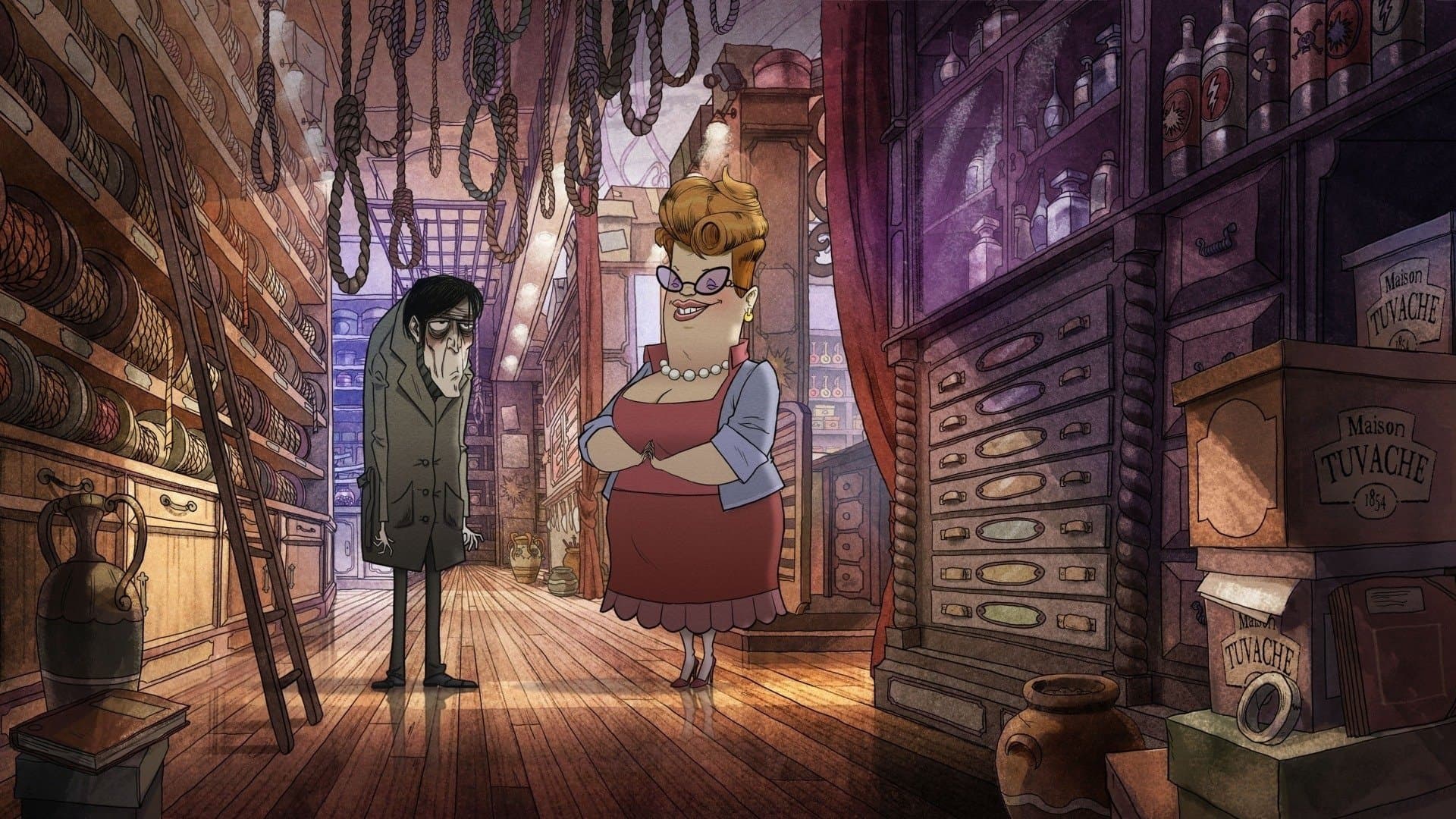 Backdrop of The Suicide Shop