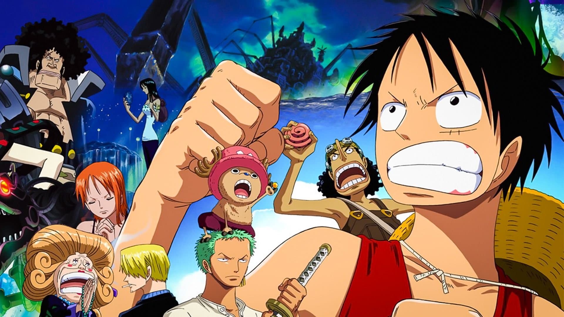 Backdrop of One Piece: Giant Mecha Soldier of Karakuri Castle