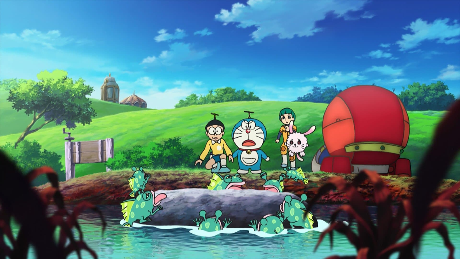 Backdrop of Doraemon: The New Record of Nobita's Spaceblazer