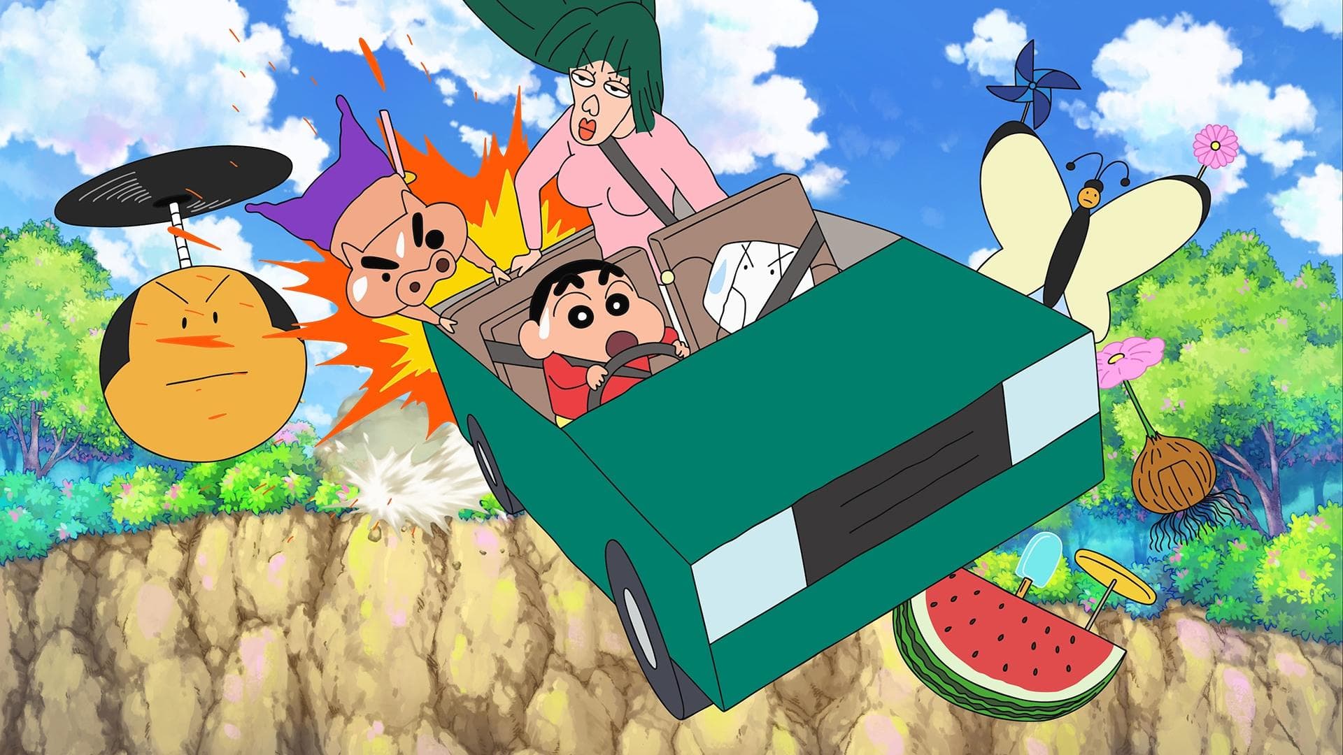 Backdrop of Crayon Shin-chan: Crash! Scribble Kingdom and Almost Four Heroes