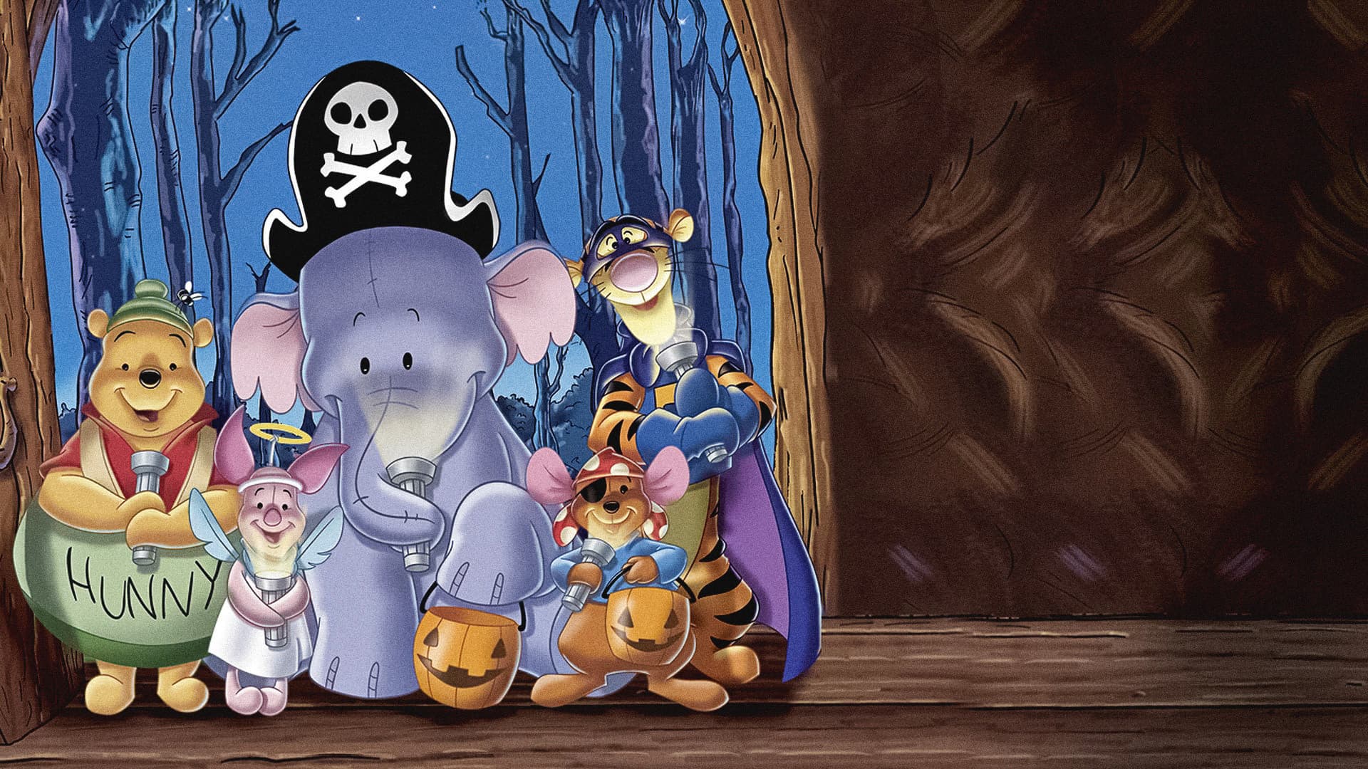 Backdrop of Pooh's Heffalump Halloween Movie