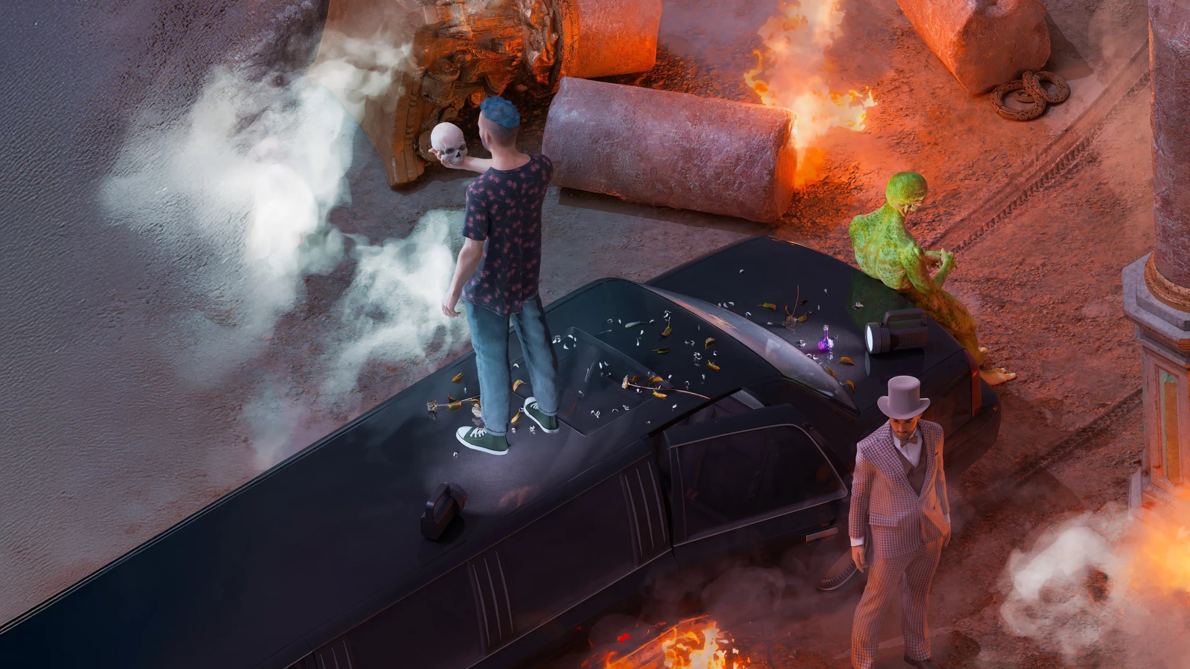 Backdrop of Grand Theft Hamlet