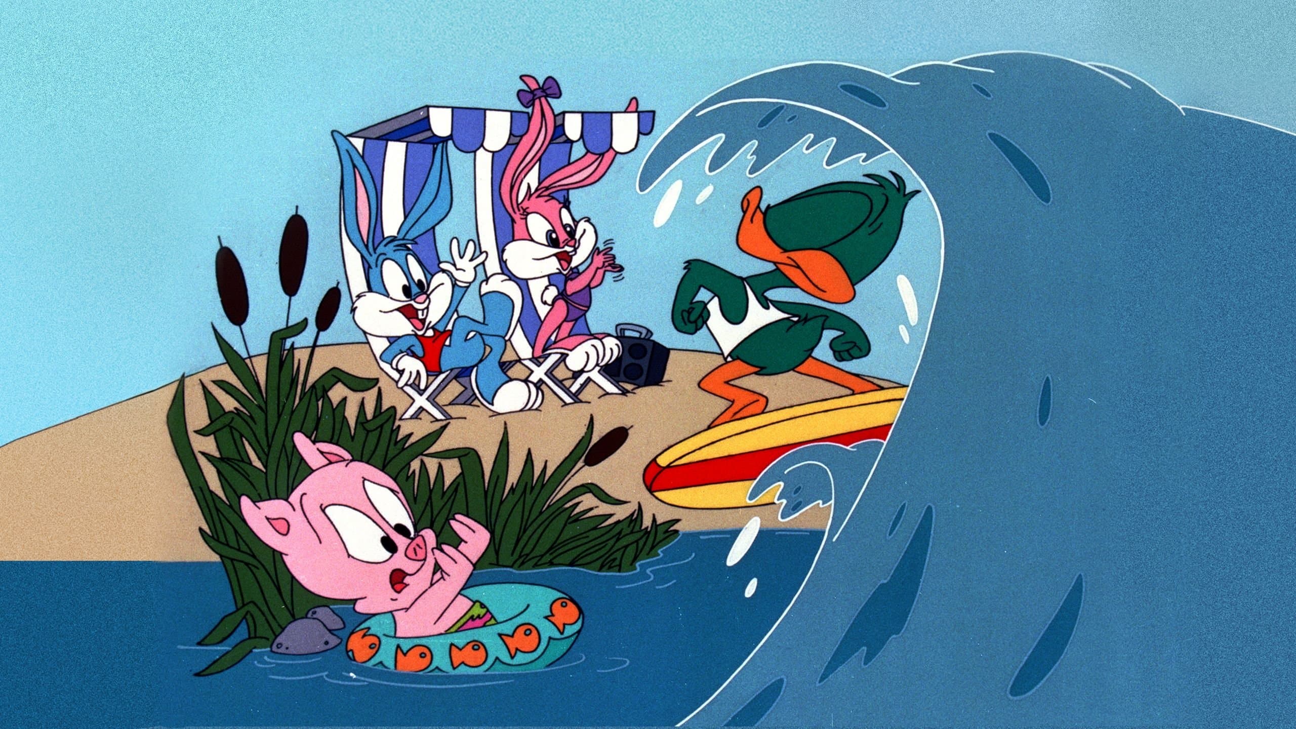 Backdrop of Tiny Toon Spring Break