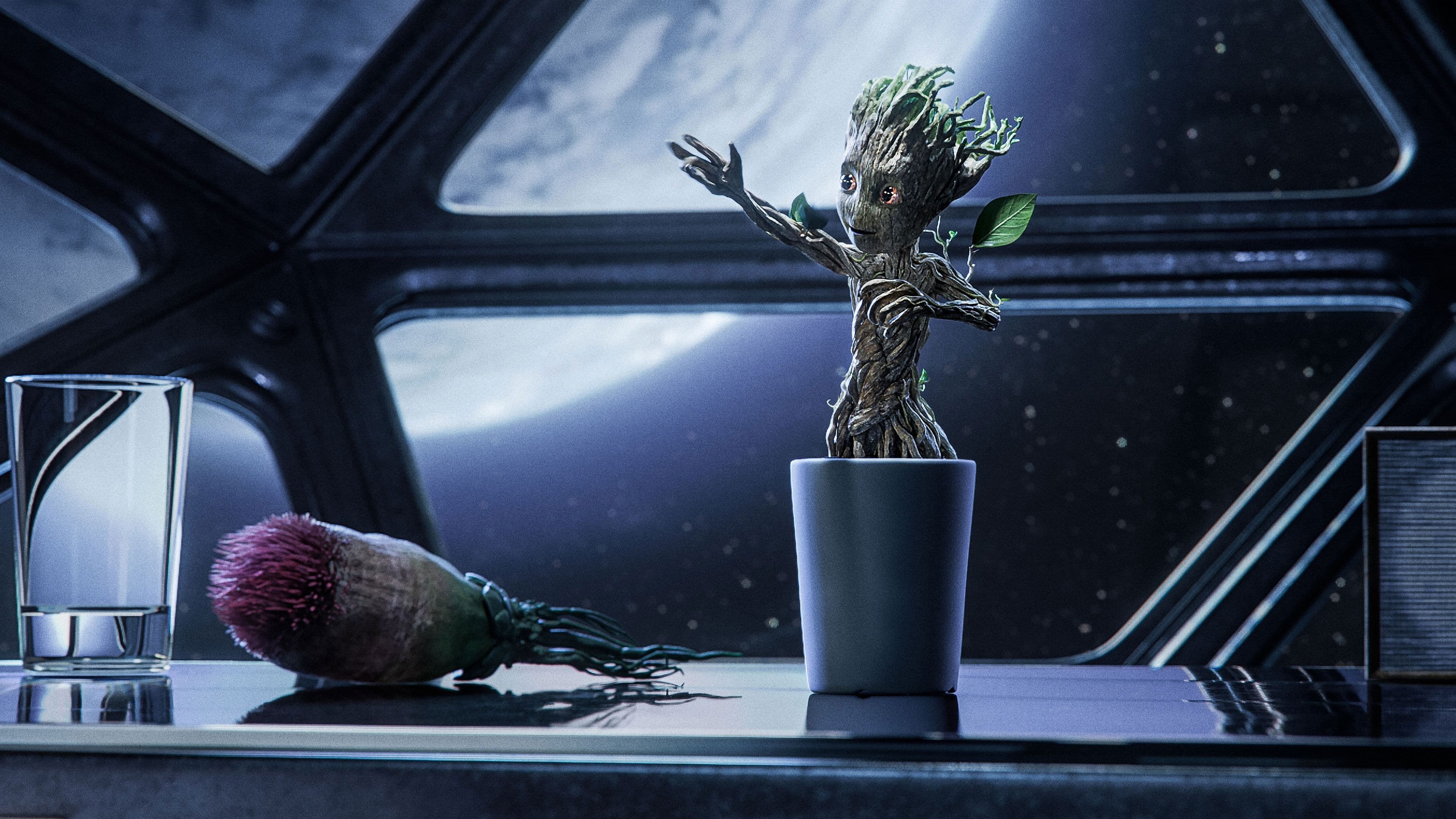 Backdrop of Groot's First Steps