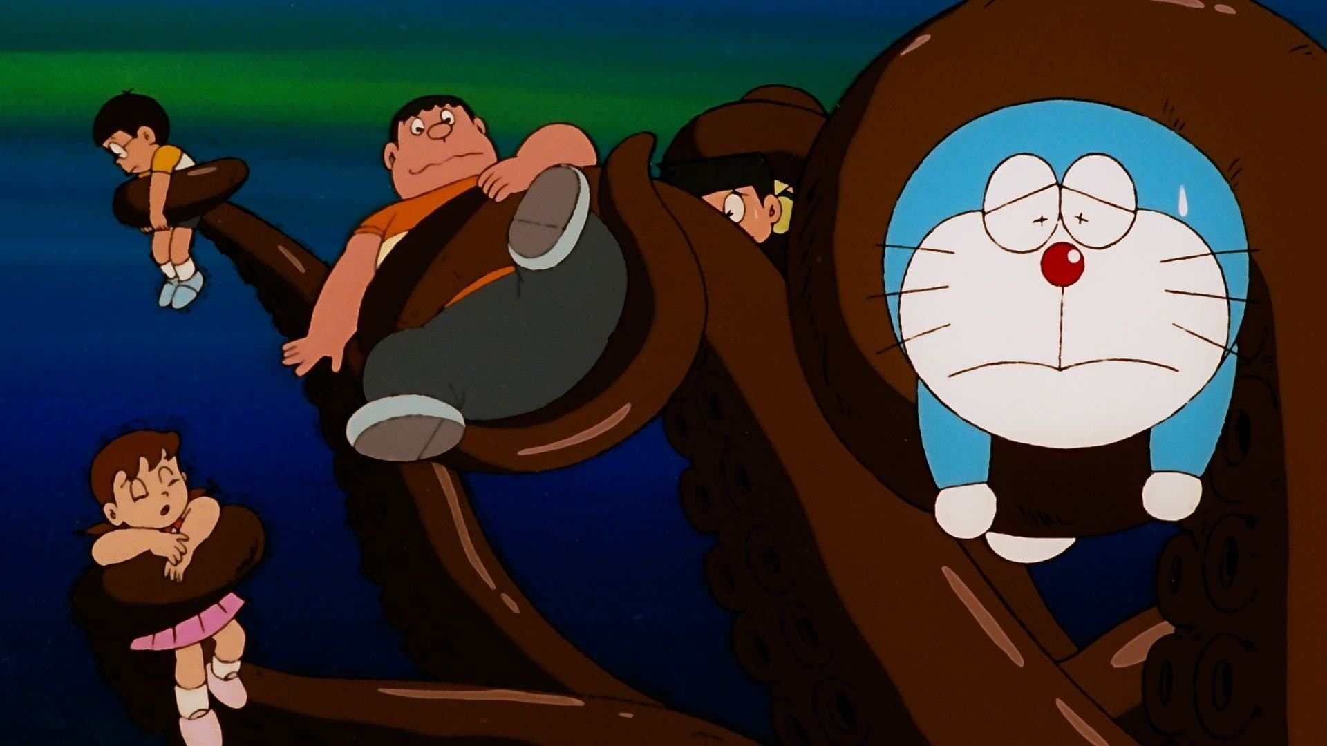 Backdrop of Doraemon: Nobita and the Castle of the Undersea Devil