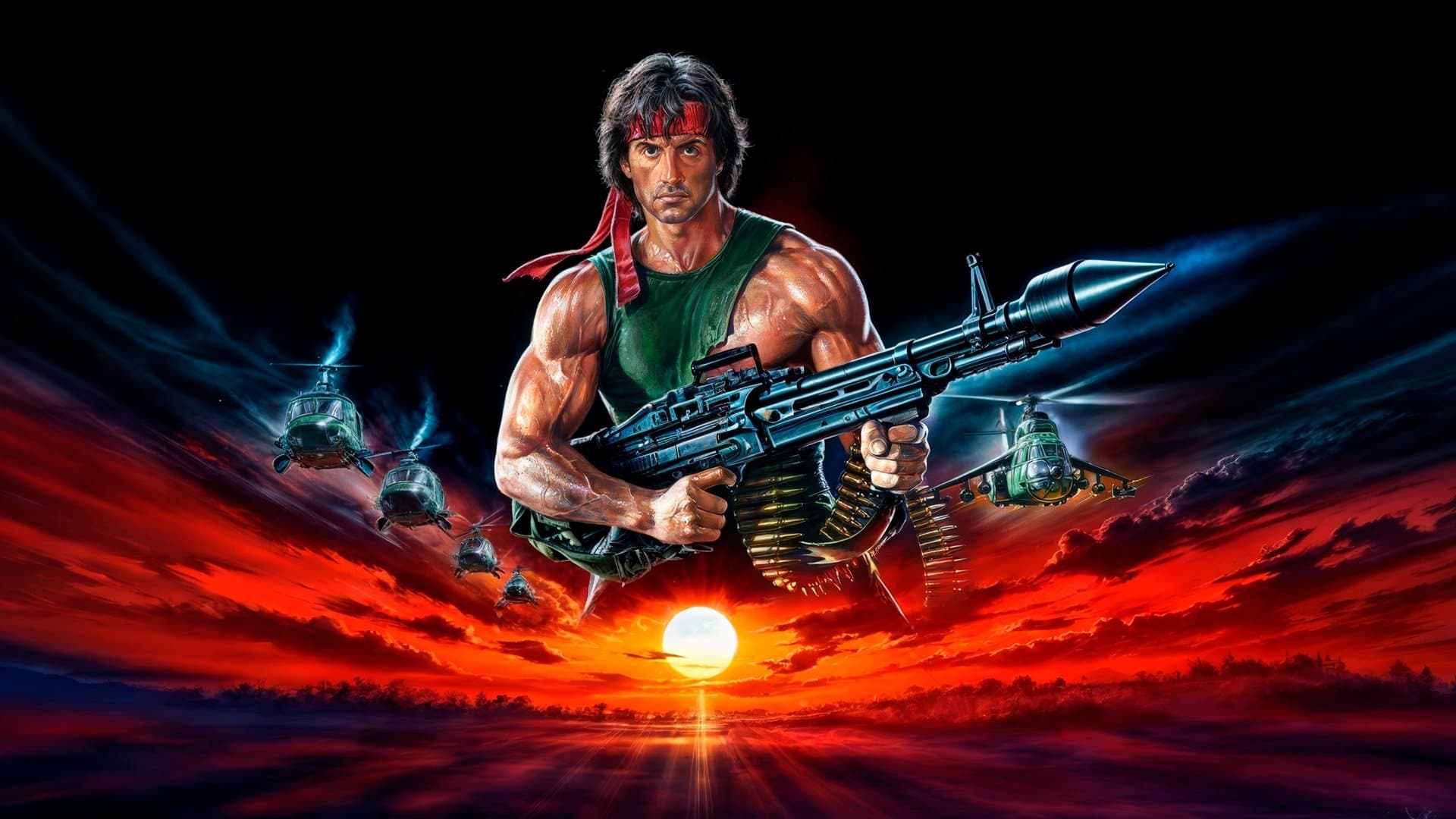 Backdrop of Rambo: First Blood Part II