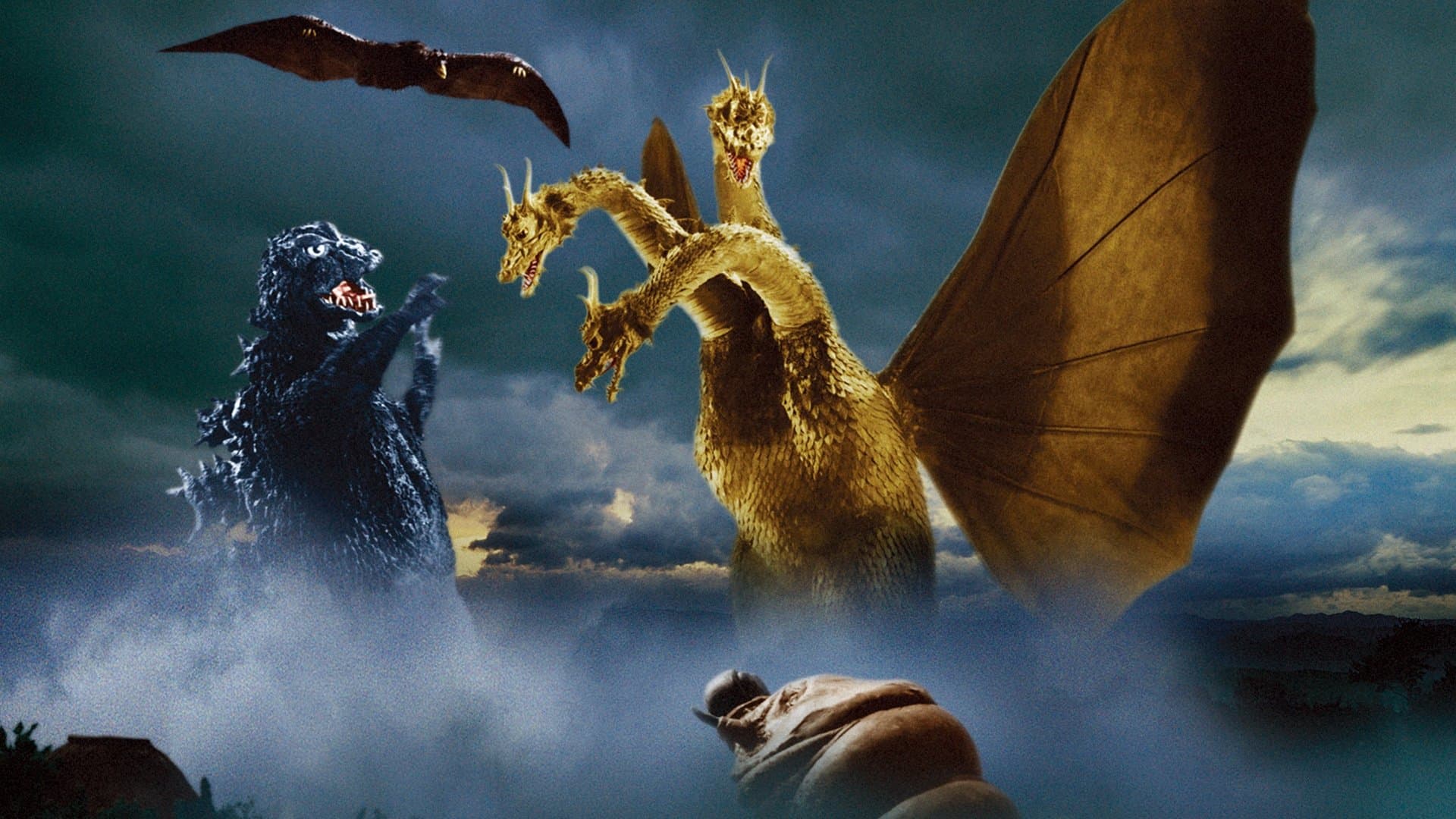 Backdrop of Ghidorah, the Three-Headed Monster