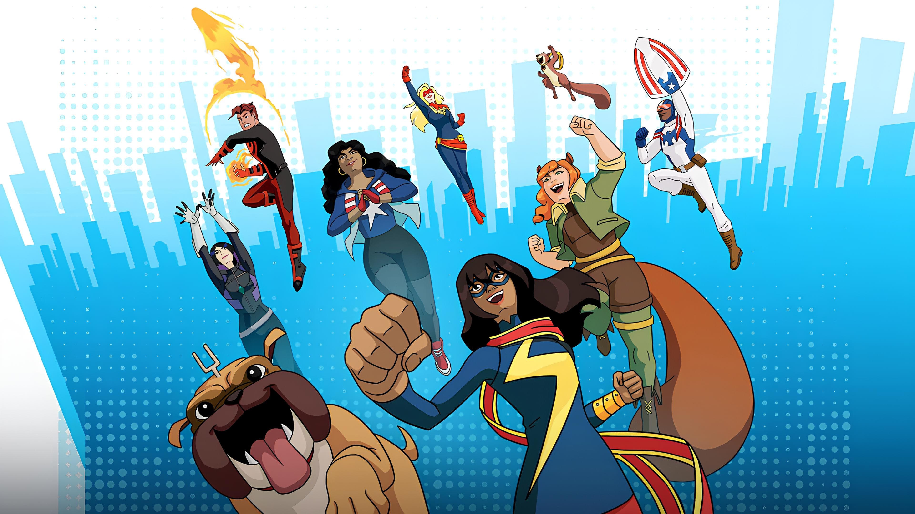 Backdrop of Marvel Rising Collection