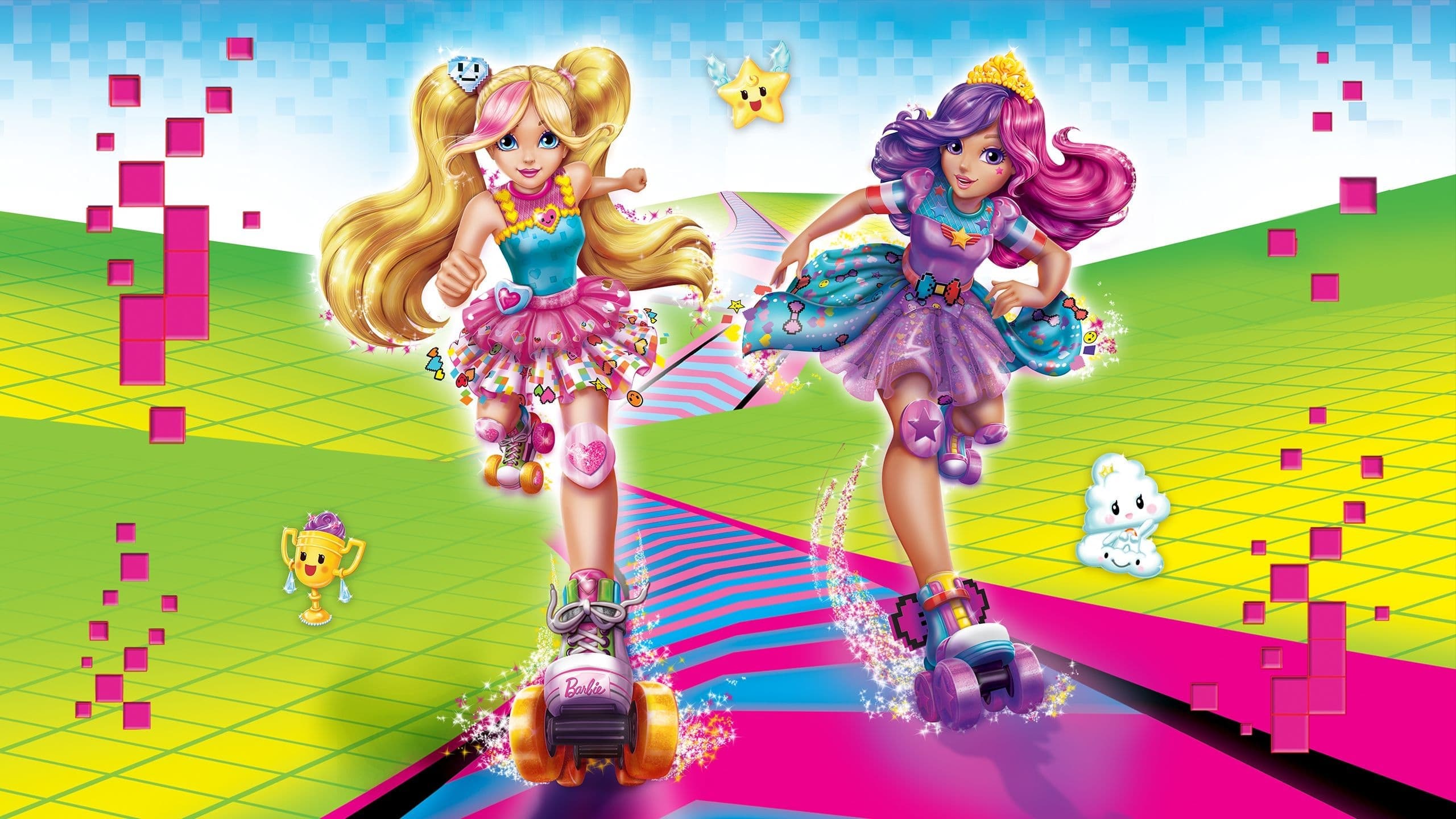 Backdrop of Barbie Video Game Hero