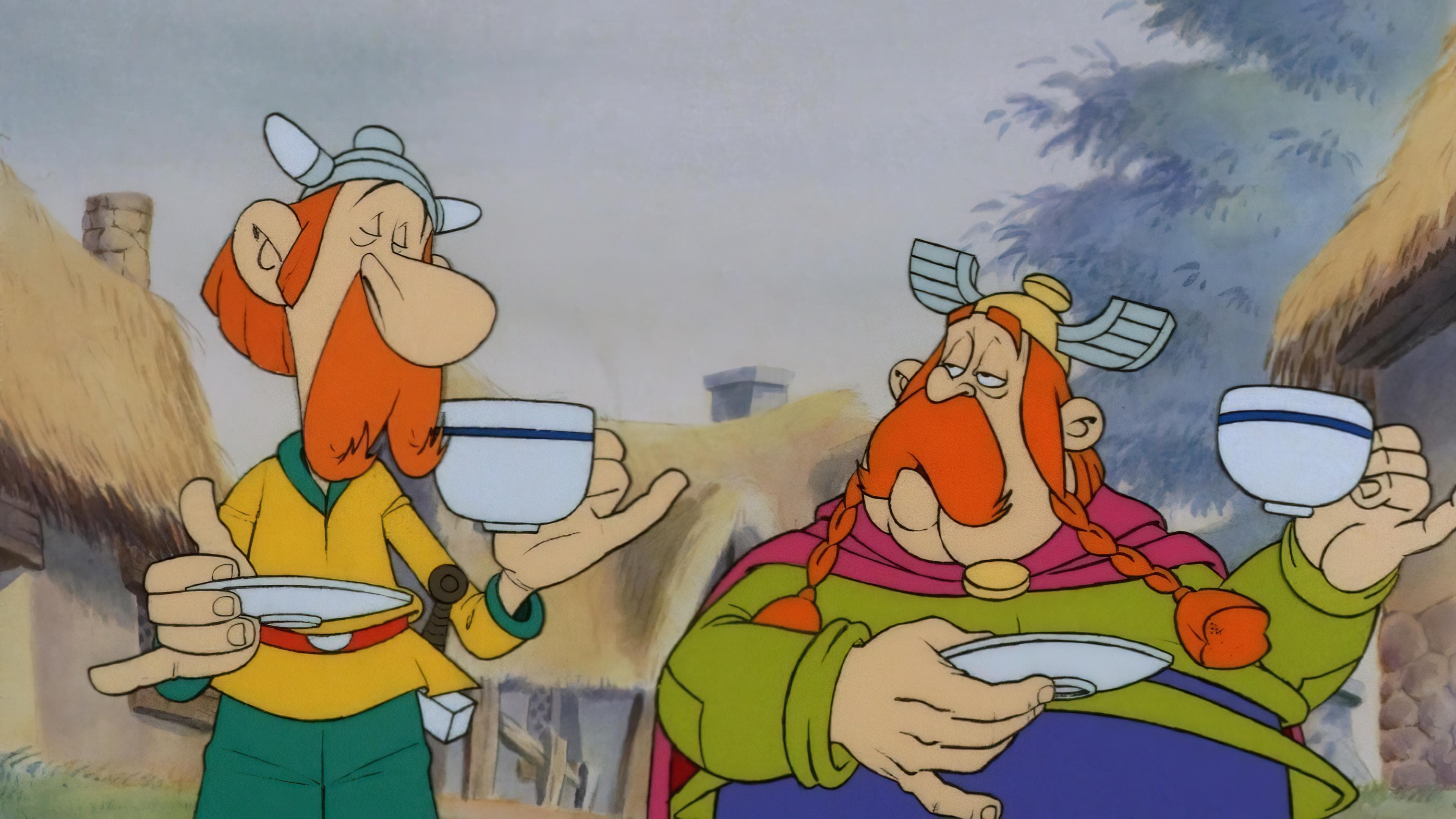 Backdrop of Asterix in Britain