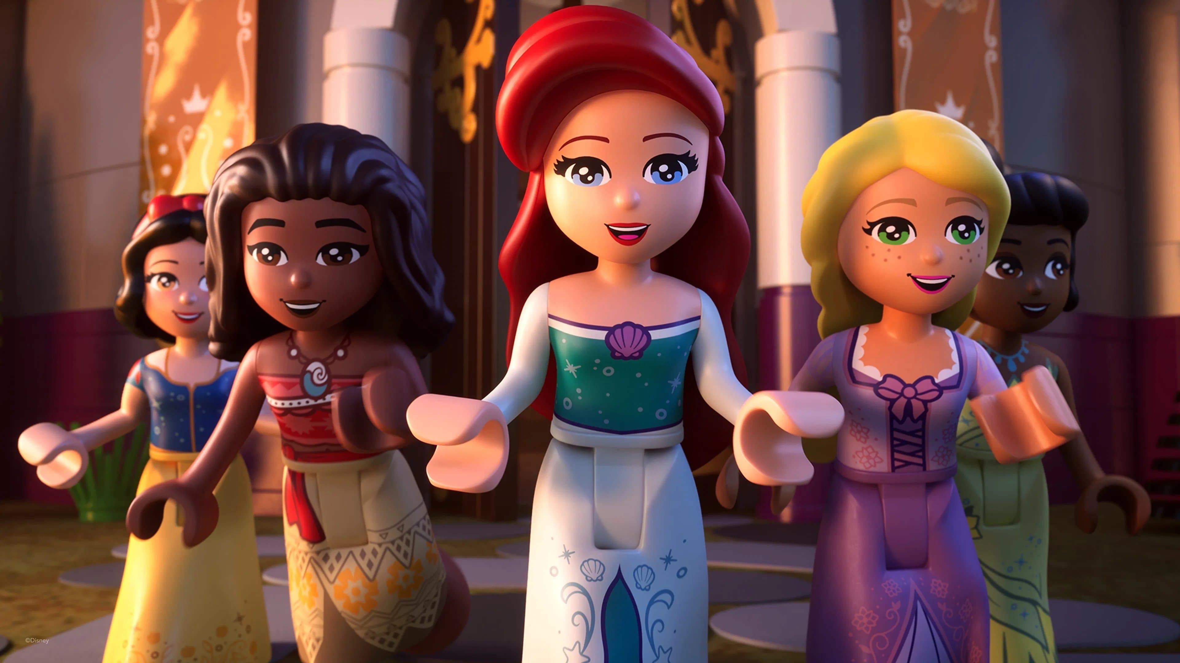 Backdrop of Lego Disney Princess Collection
