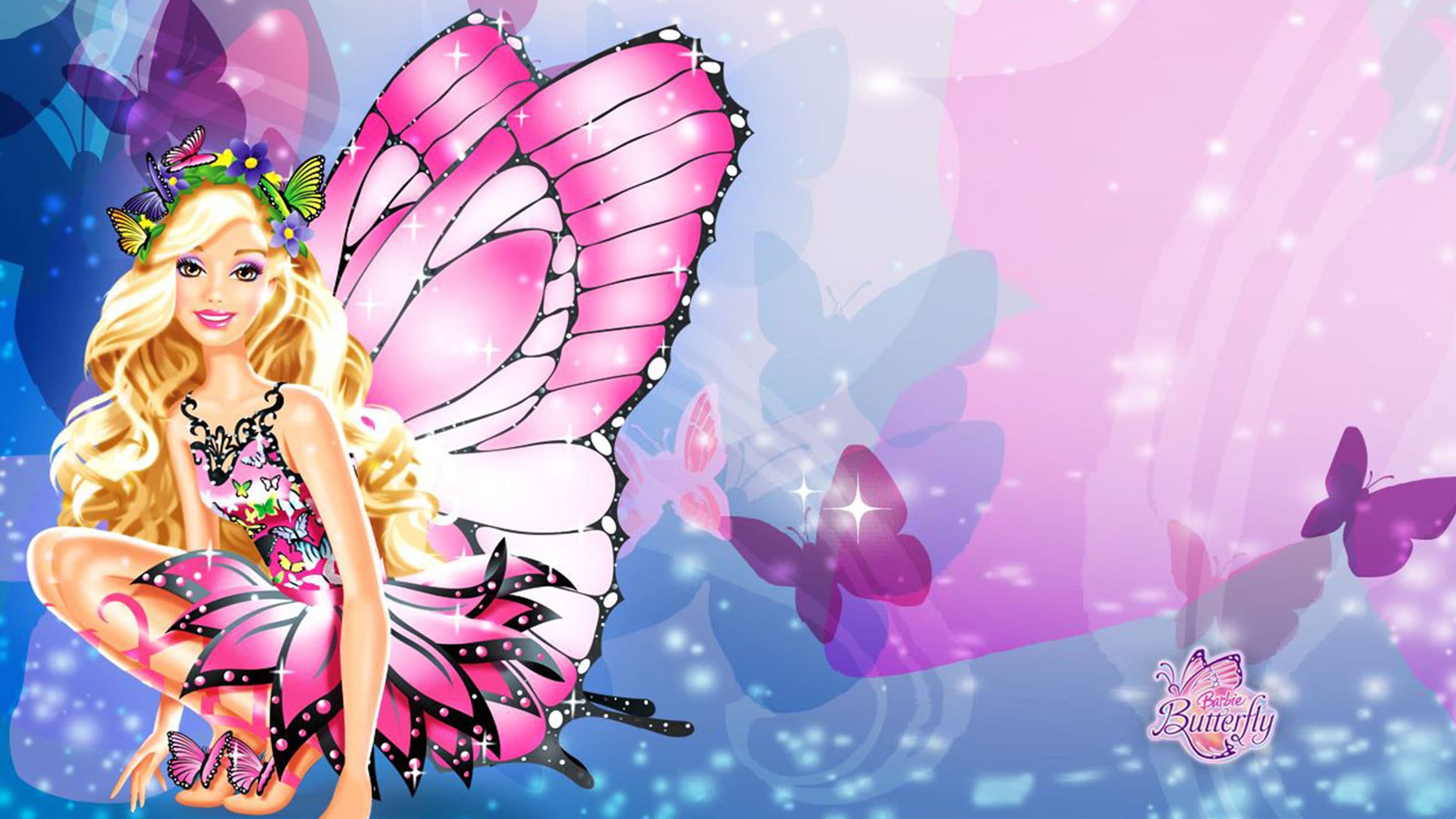 Backdrop of Barbie Mariposa Collection