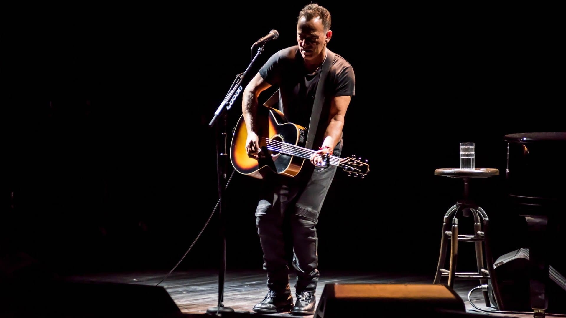 Backdrop of Springsteen on Broadway
