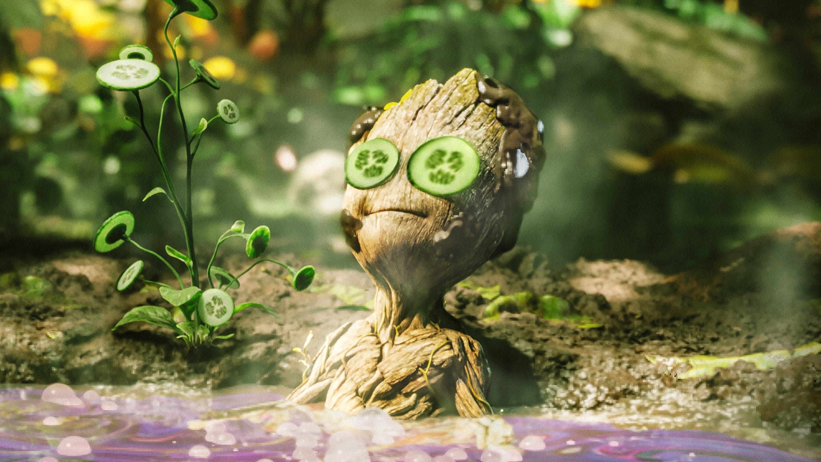 Backdrop of Groot Takes a Bath