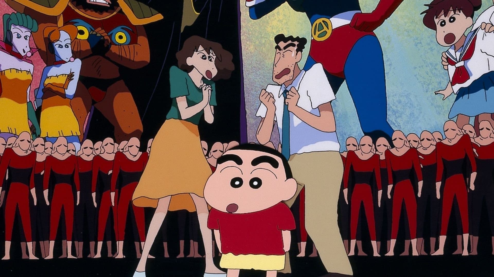 Backdrop of Crayon Shin-chan: Action Mask vs. Leotard Devil