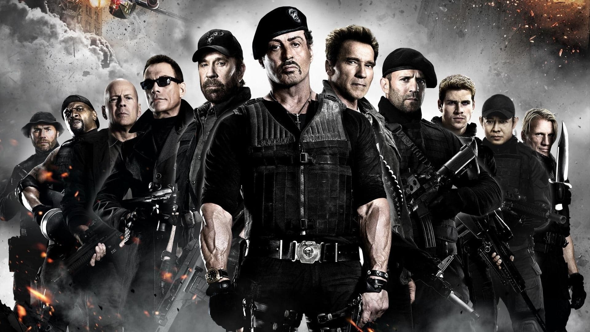 Backdrop of The Expendables 2