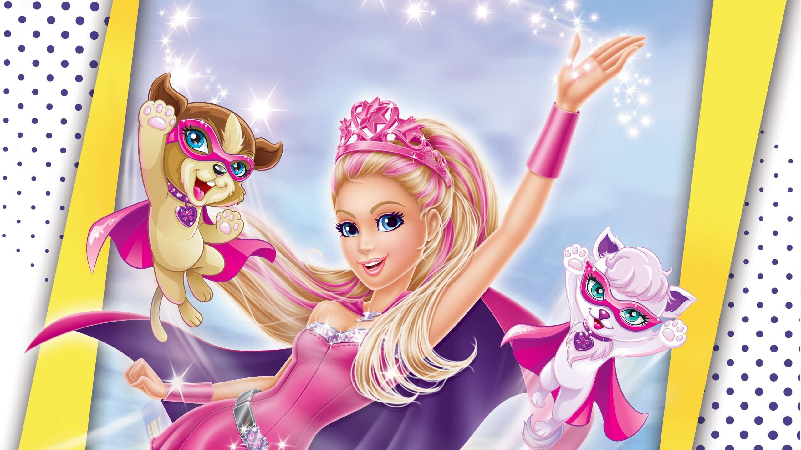 Backdrop of Barbie in Princess Power