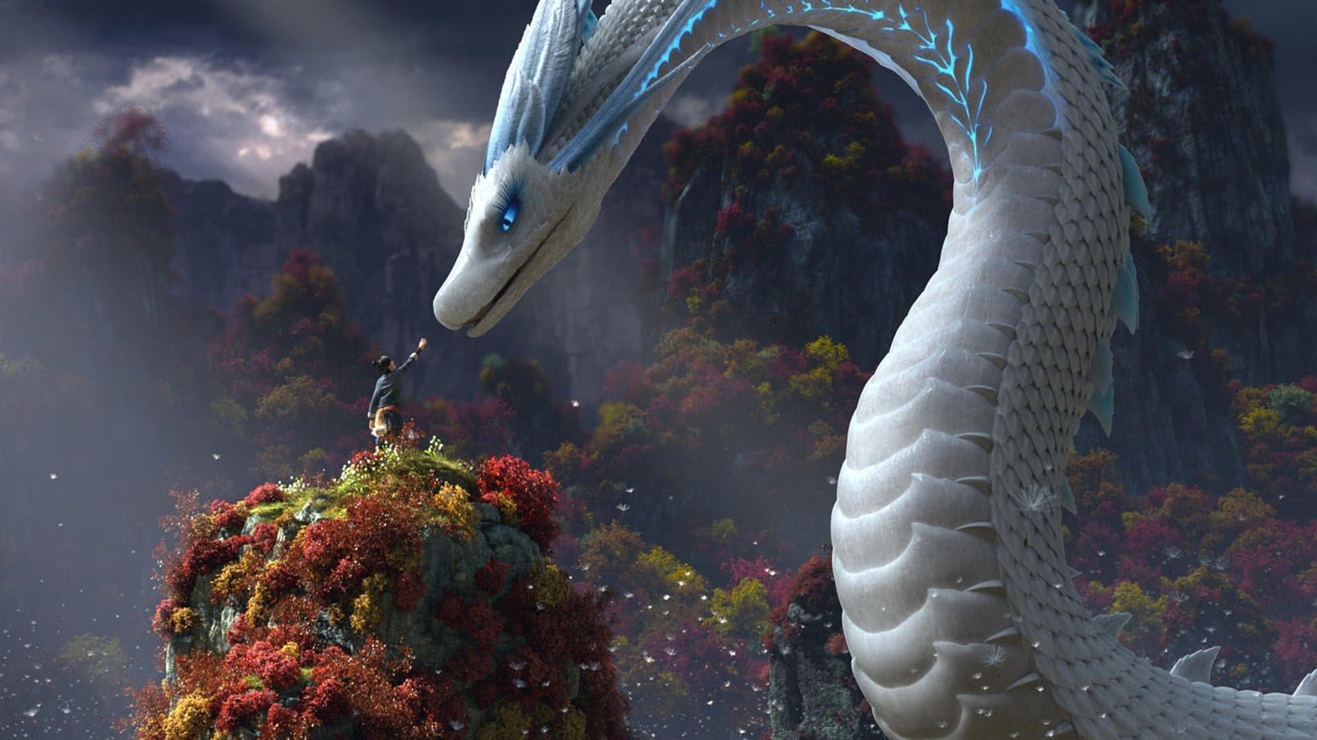 Backdrop of White Snake