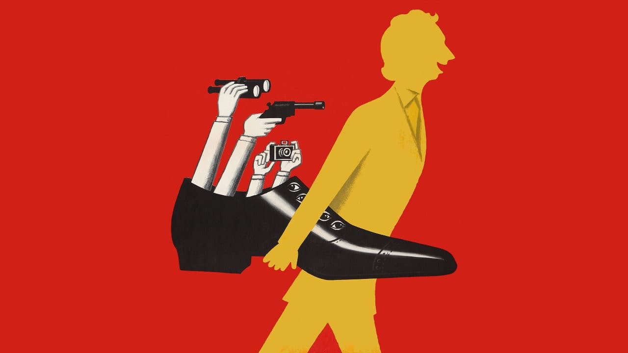 Backdrop of The Tall Blond Man with One Black Shoe