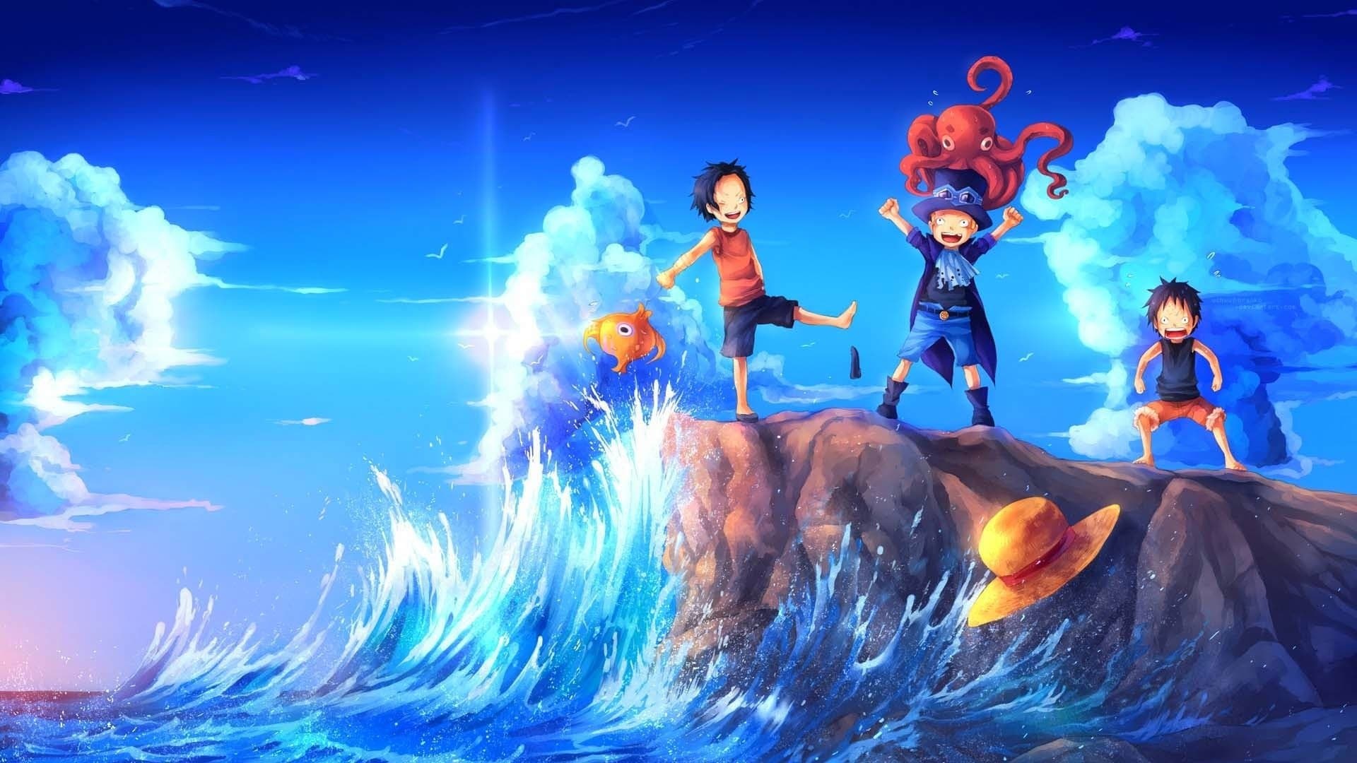 Backdrop of One Piece Episode of Sabo: The Three Brothers' Bond - The Miraculous Reunion and the Inherited Will