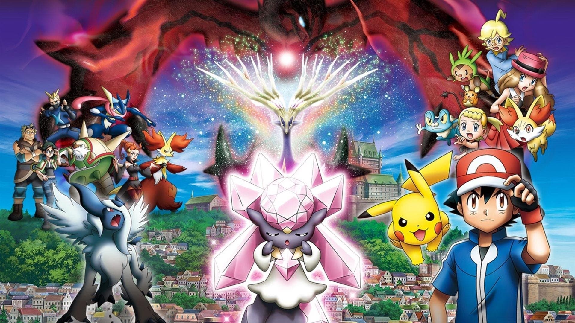 Backdrop of Pokémon the Movie: Diancie and the Cocoon of Destruction