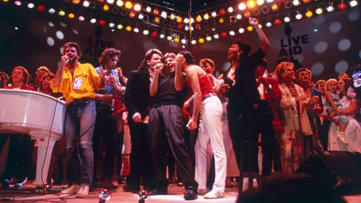 Backdrop of Live Aid
