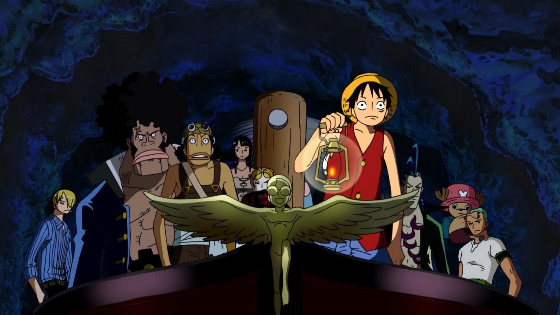 Backdrop of One Piece: Giant Mecha Soldier of Karakuri Castle