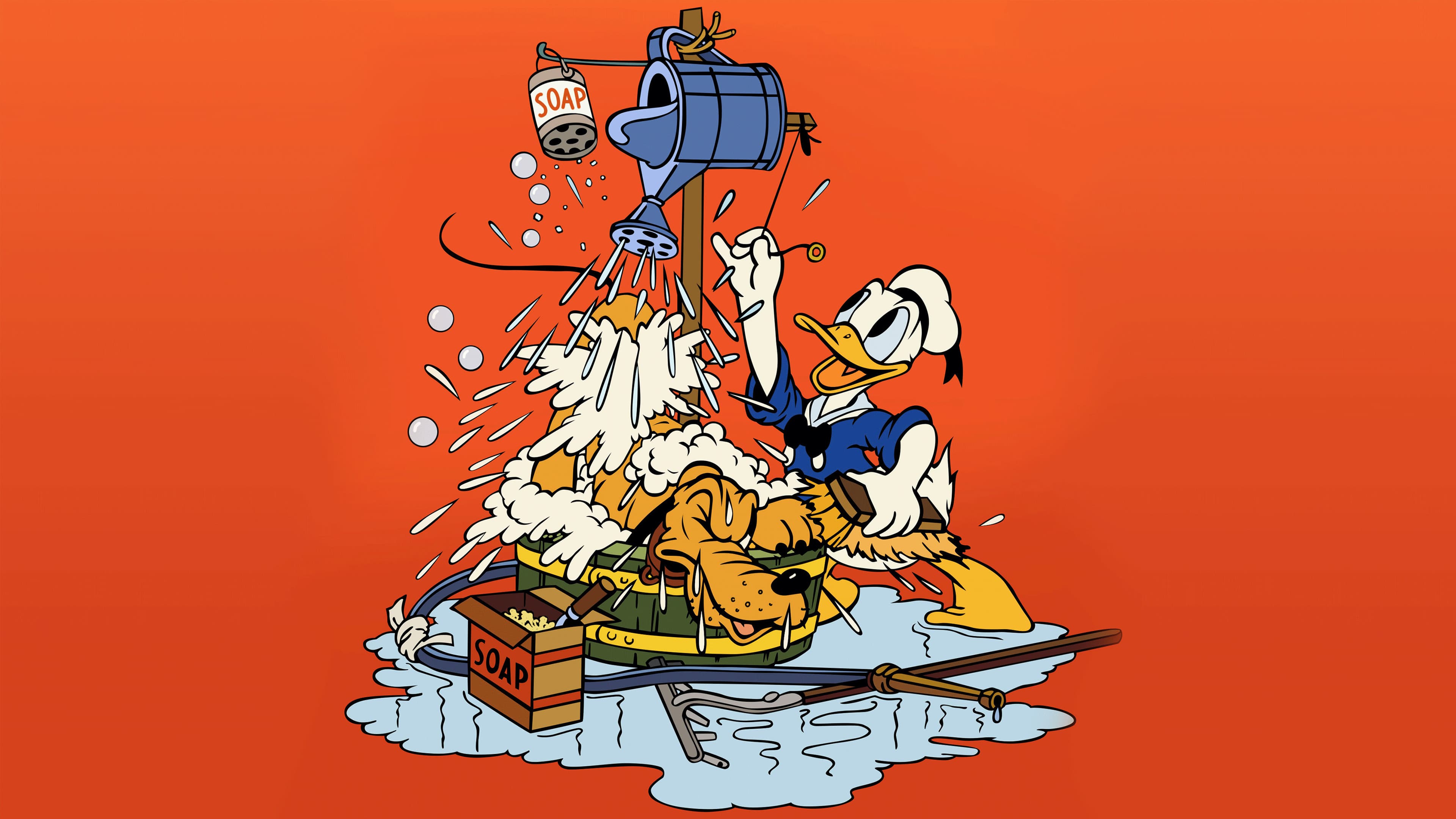 Backdrop of Donald's Dog Laundry