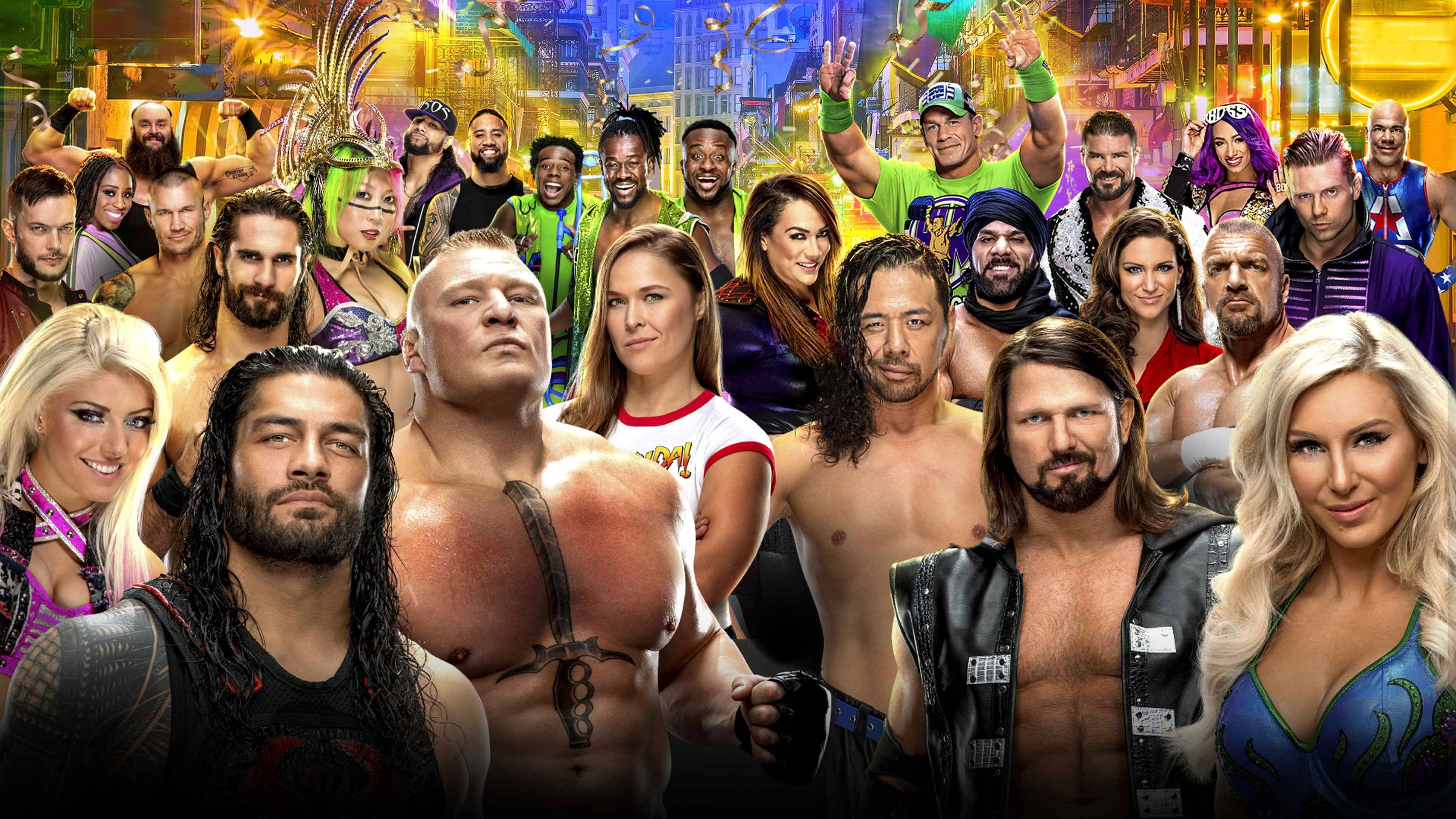 Backdrop of WWE WrestleMania 34
