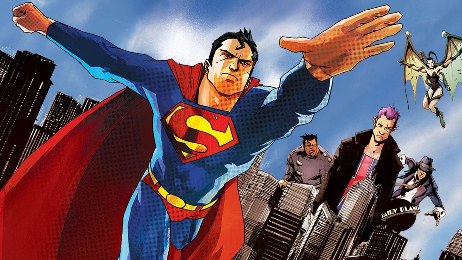 Backdrop of Superman vs. The Elite