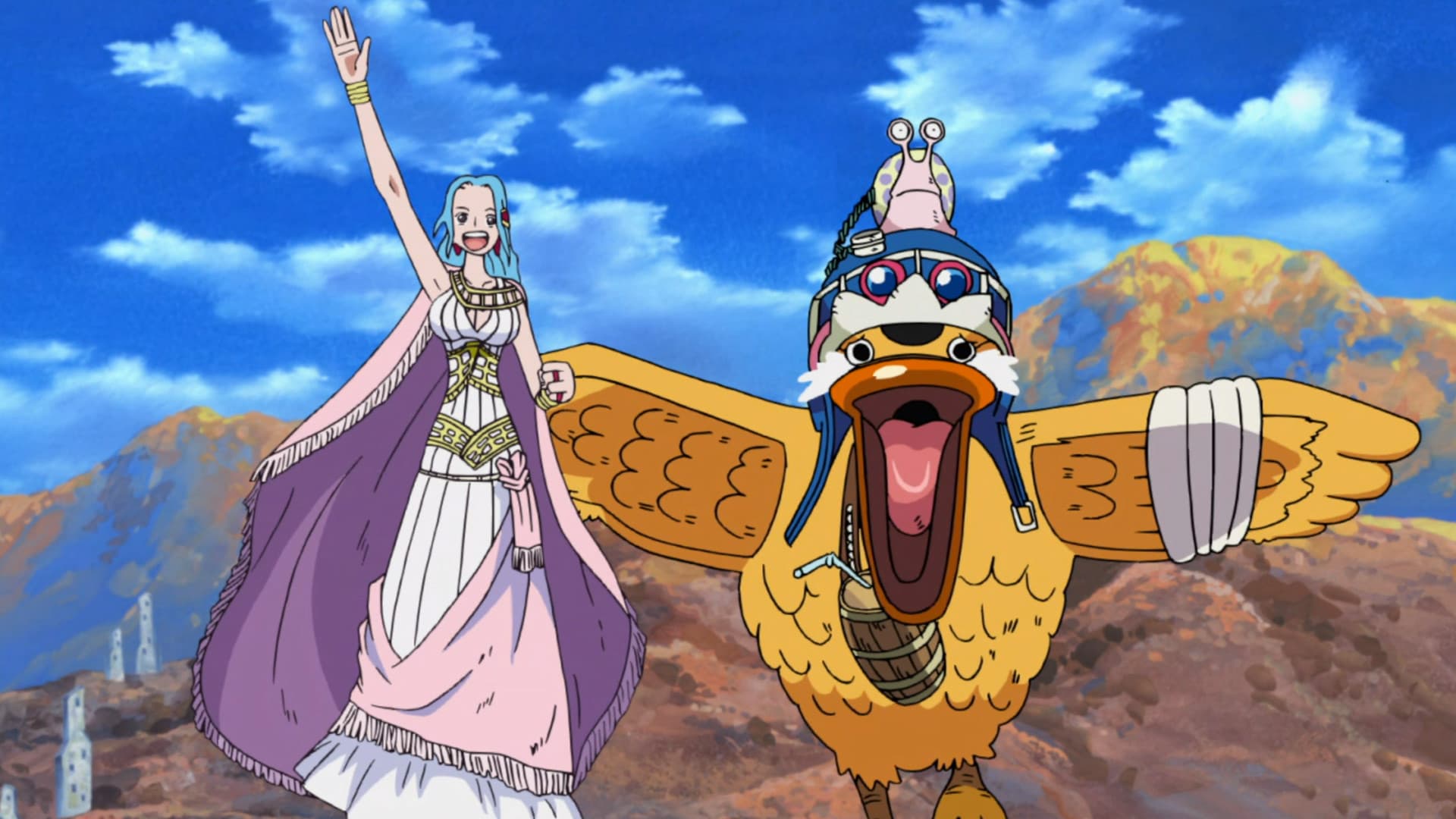 Backdrop of One Piece: The Desert Princess and the Pirates: Adventure in Alabasta