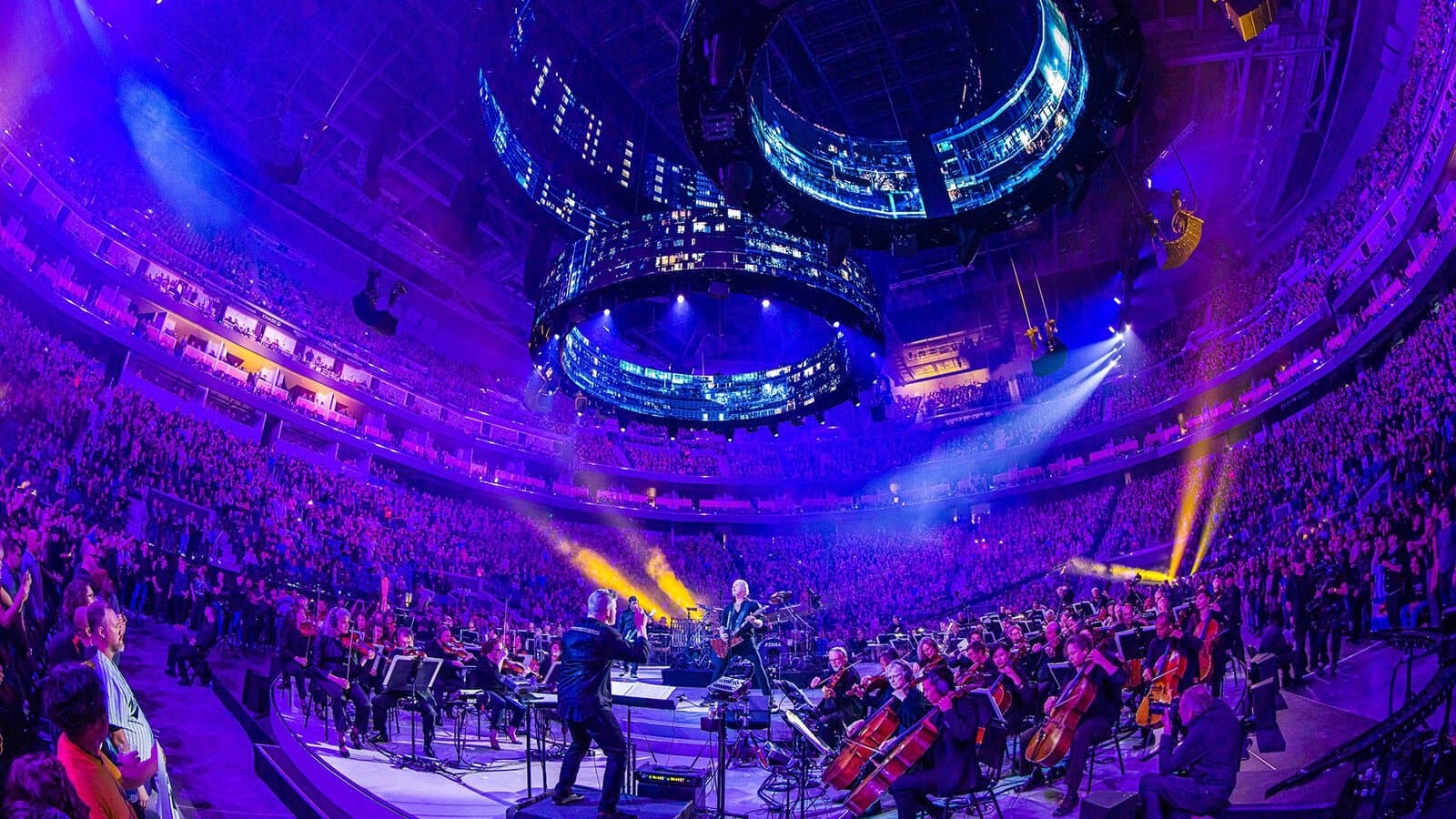 Backdrop of Metallica and San Francisco Symphony: S&M2