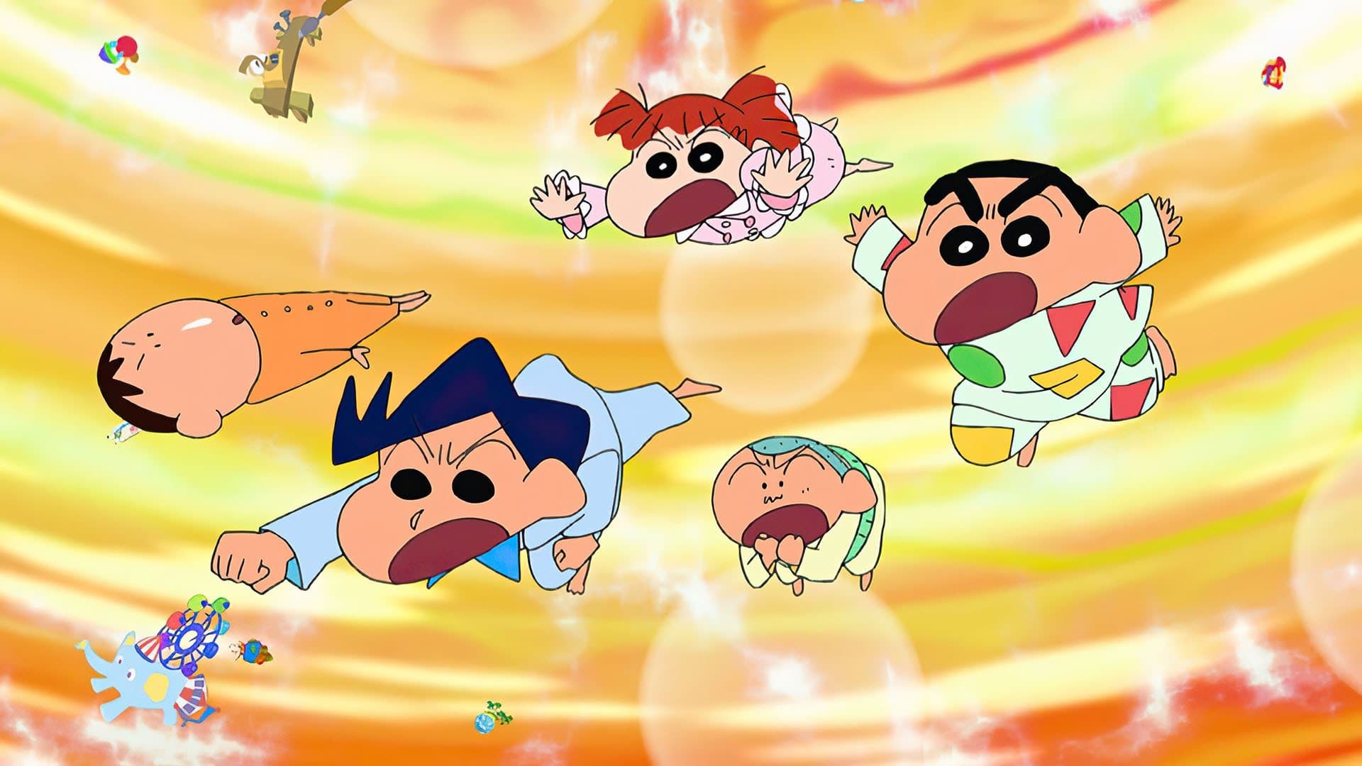 Backdrop of Crayon Shin-chan: Fast Asleep! Dreaming World Big Assault!