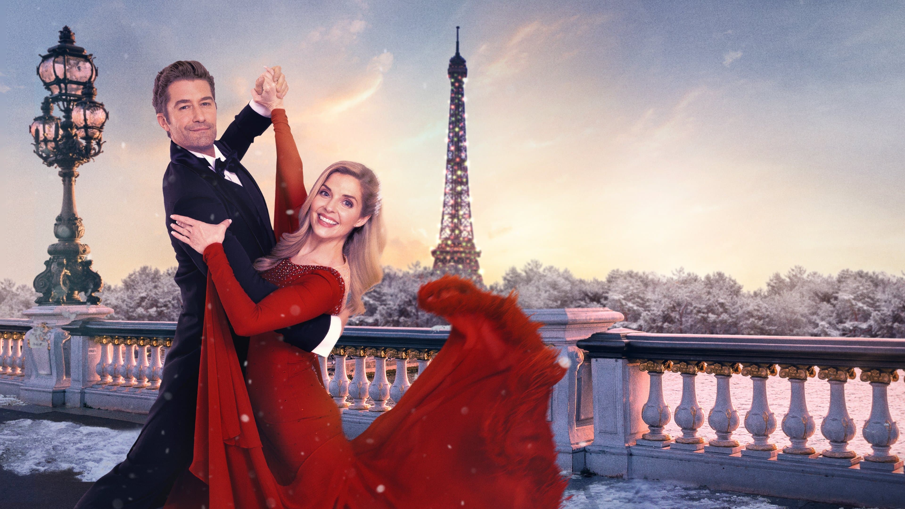 Backdrop of Paris Christmas Waltz