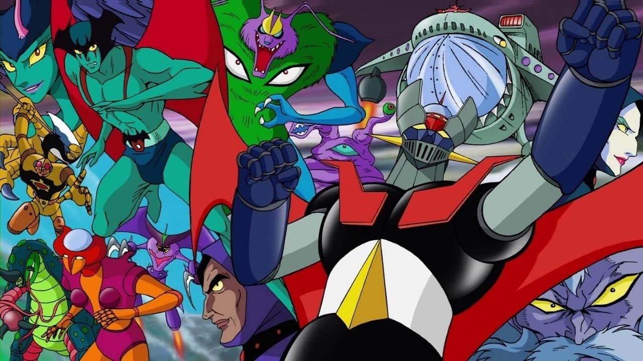 Backdrop of Mazinger Z vs. Devilman