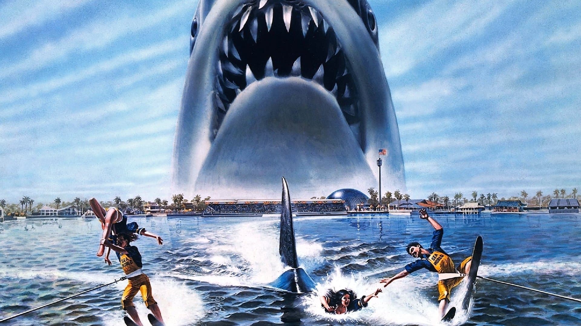 Backdrop of Jaws 3-D