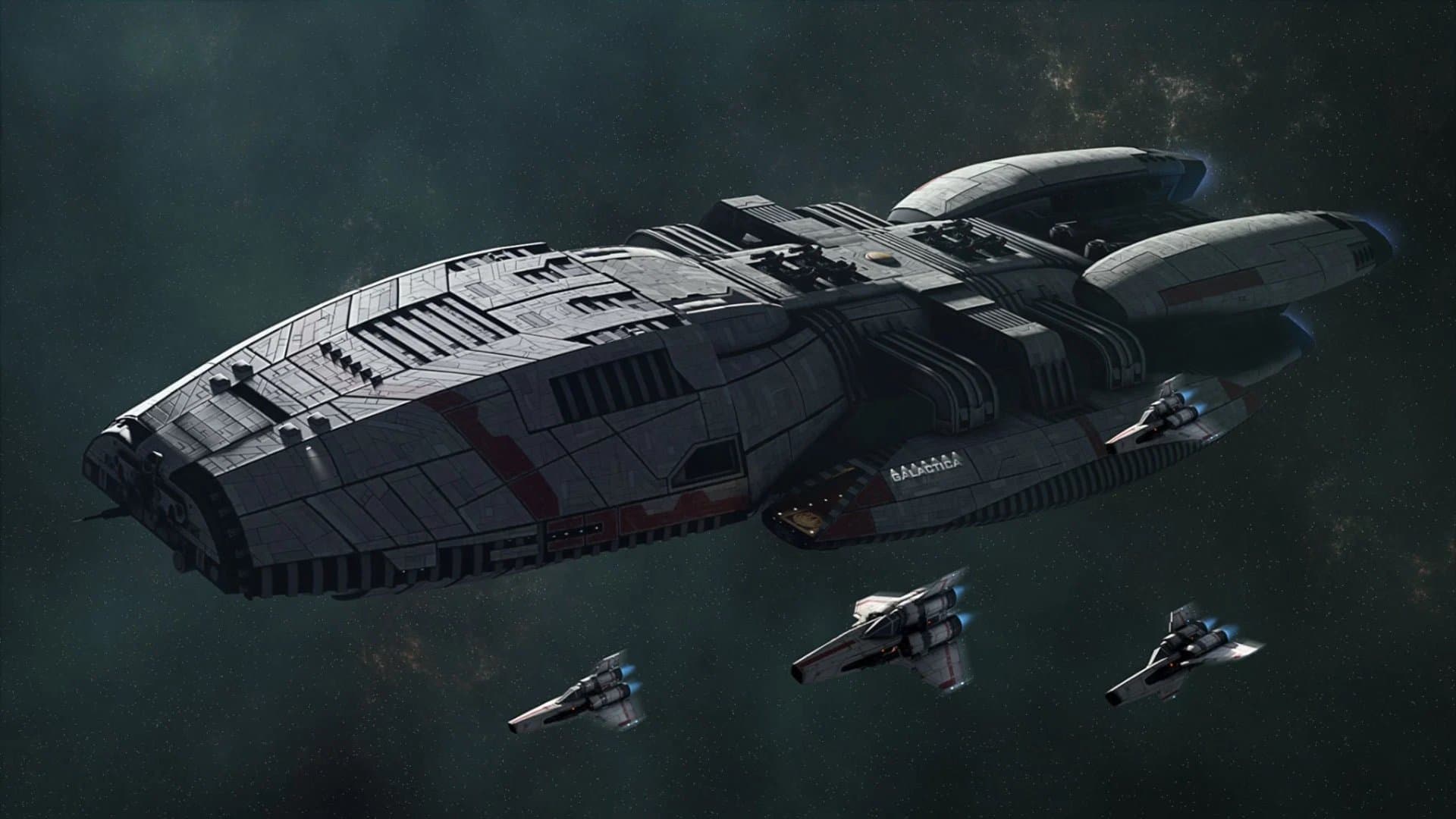 Backdrop of Battlestar Galactica: Razor