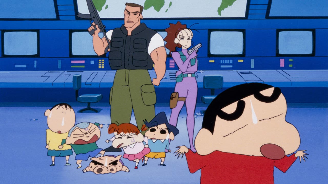 Backdrop of Crayon Shin-chan: Dengeki! Buta no Hizume Daisakusen