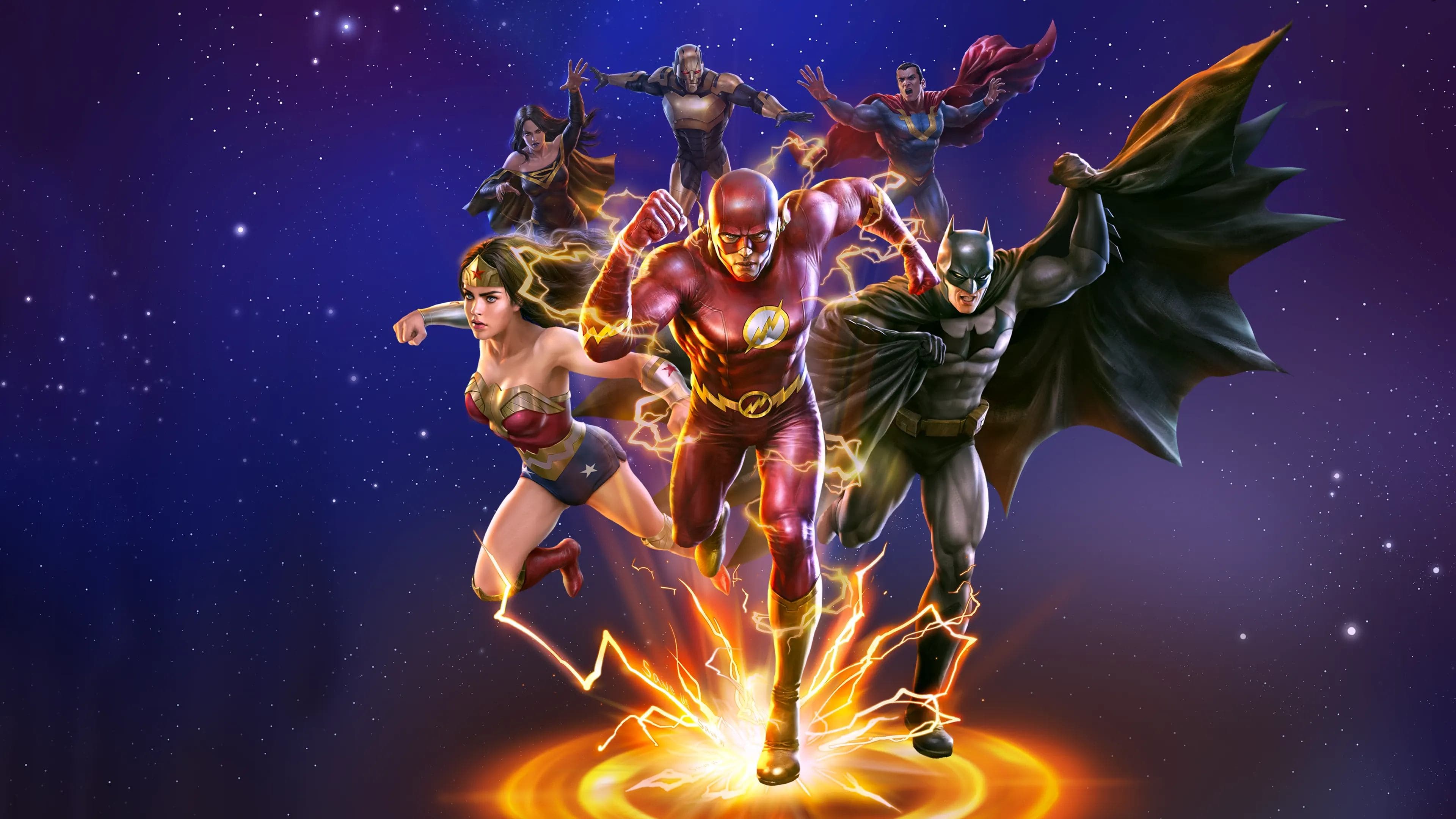 Backdrop of Justice League: Crisis on Infinite Earths Part One