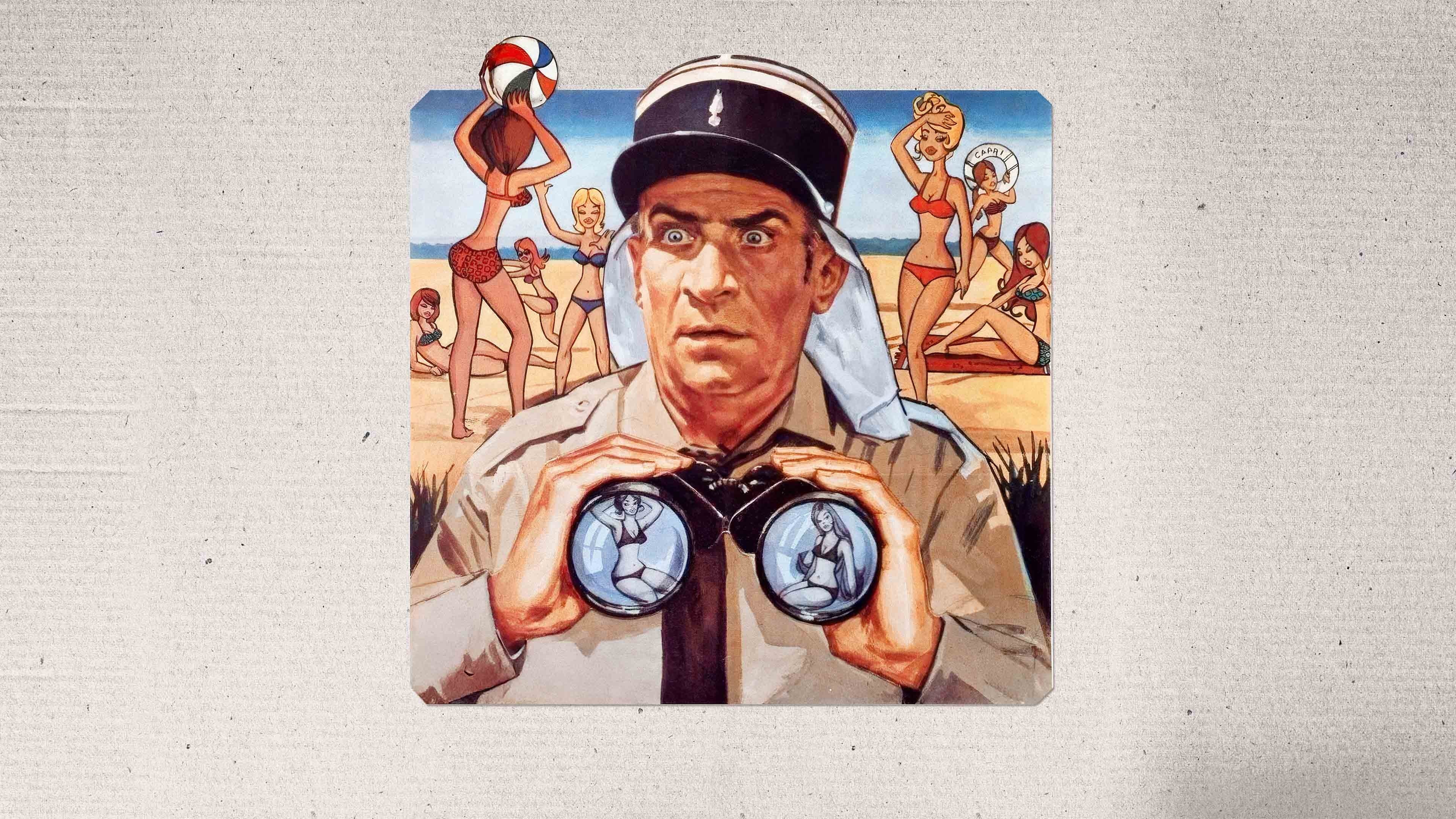 Backdrop of The Gendarme Takes Off