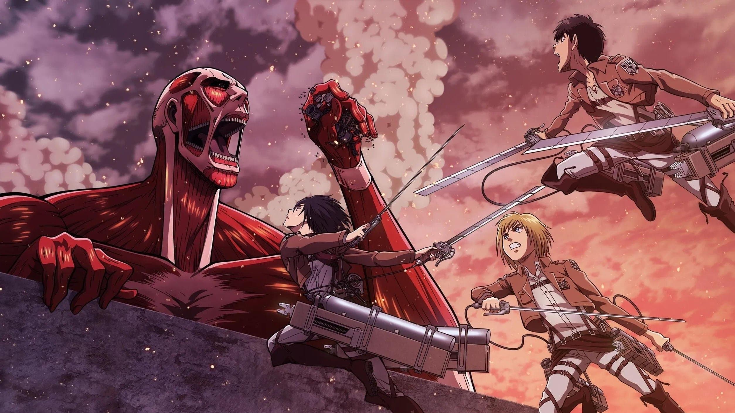 Backdrop of Attack on Titan: Crimson Bow and Arrow