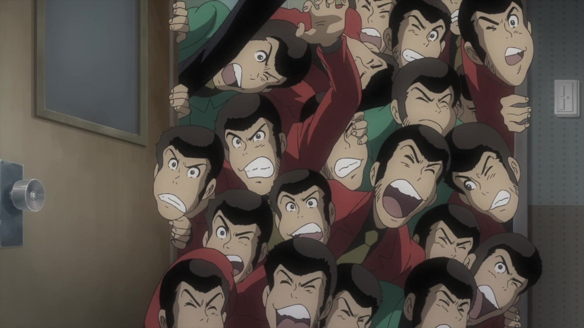Backdrop of Lupin the Third: Green vs Red