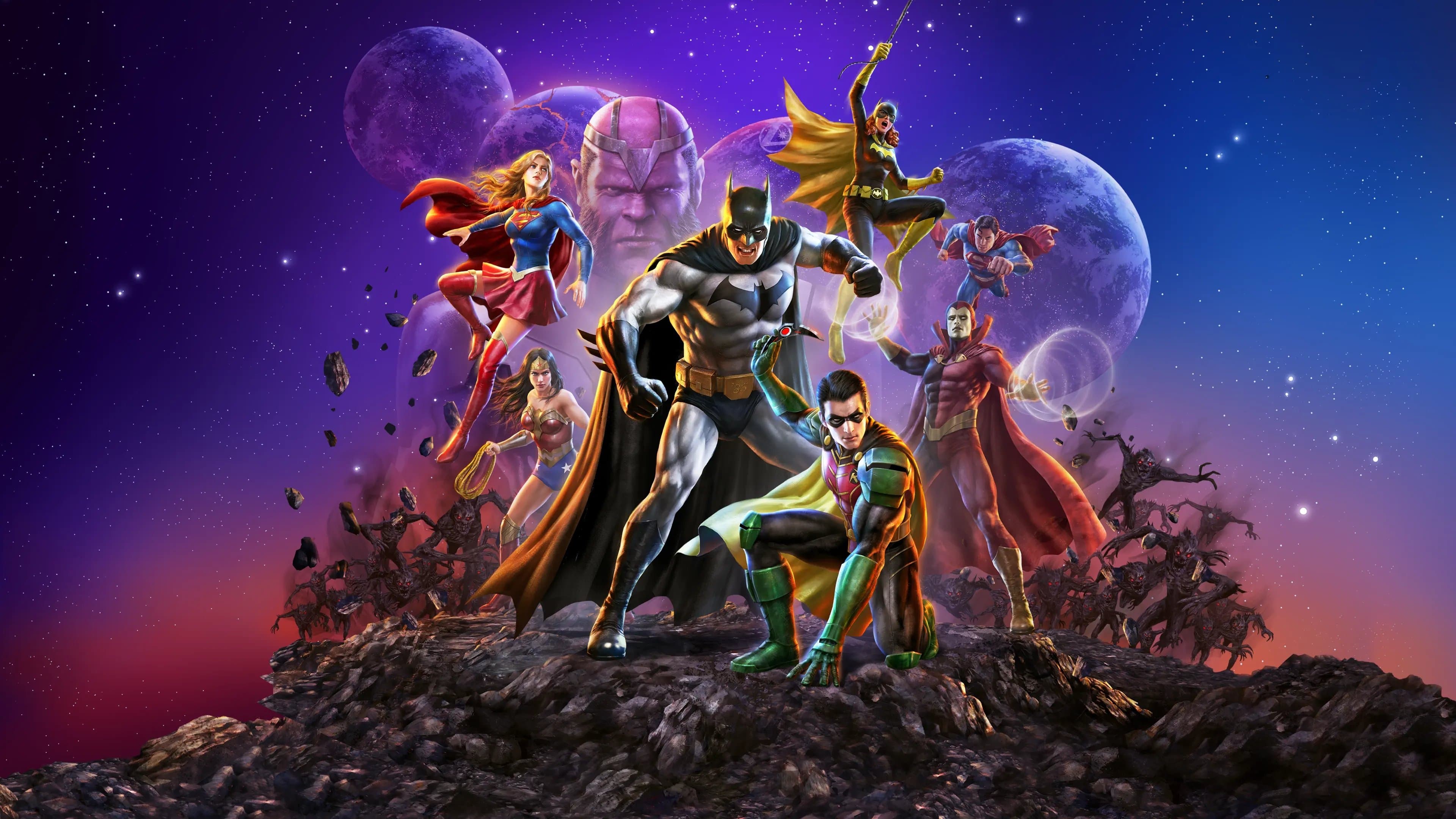 Backdrop of Justice League: Crisis on Infinite Earths Part Two