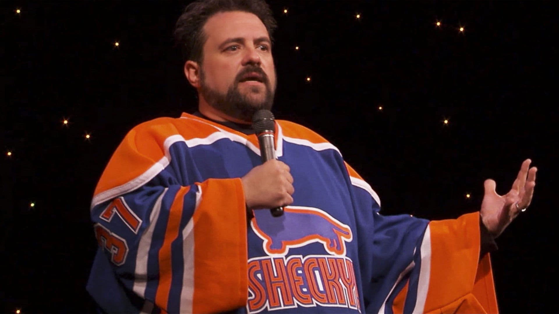 Backdrop of Kevin Smith: Burn in Hell